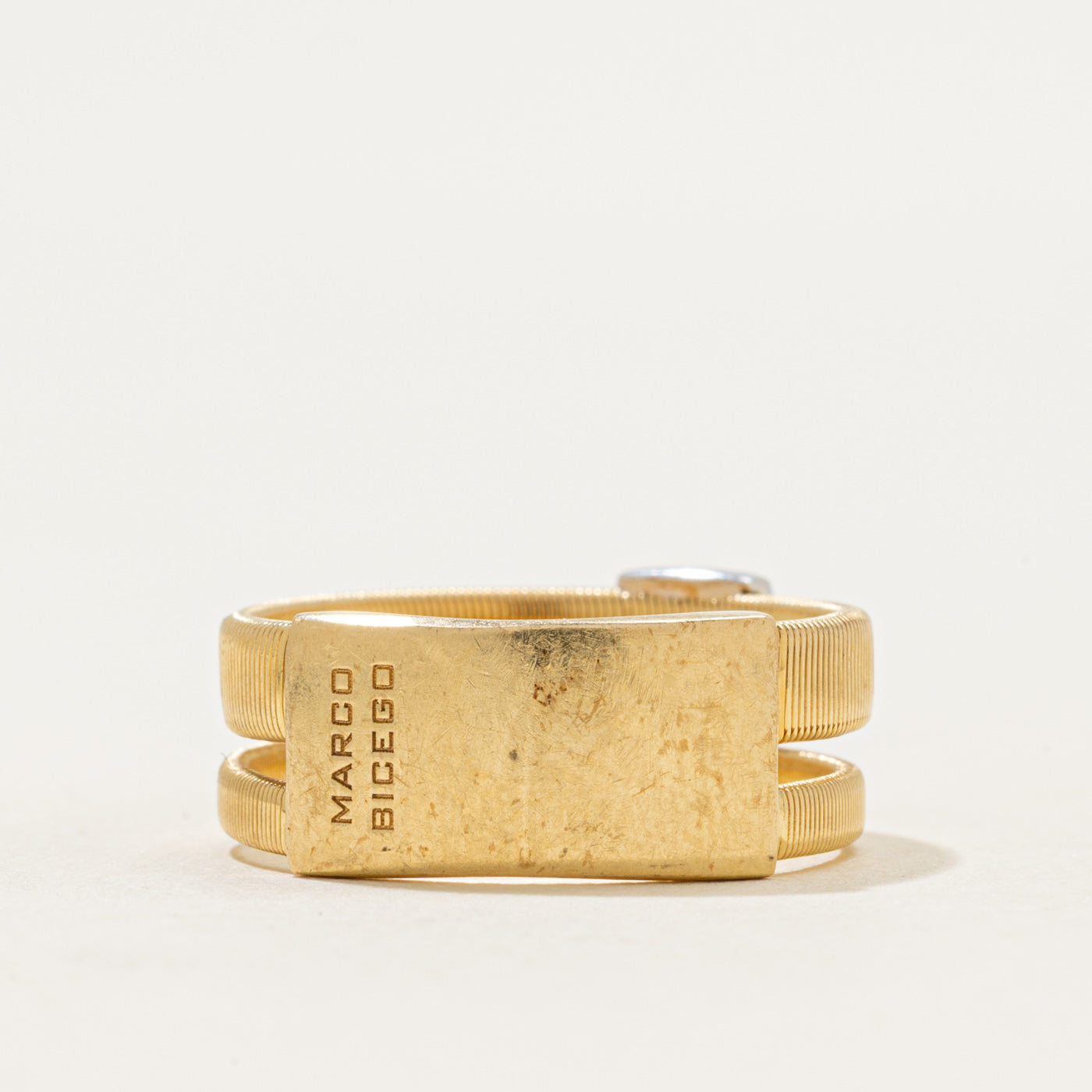 'Marco Bicego' Diamond Grid Fluted Ring | 0.09ctw | SZ 7.5