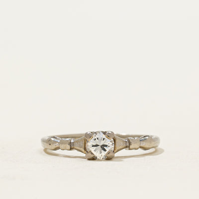 White Gold Diamond Solitaire Ring | 0.26ct | SZ 5