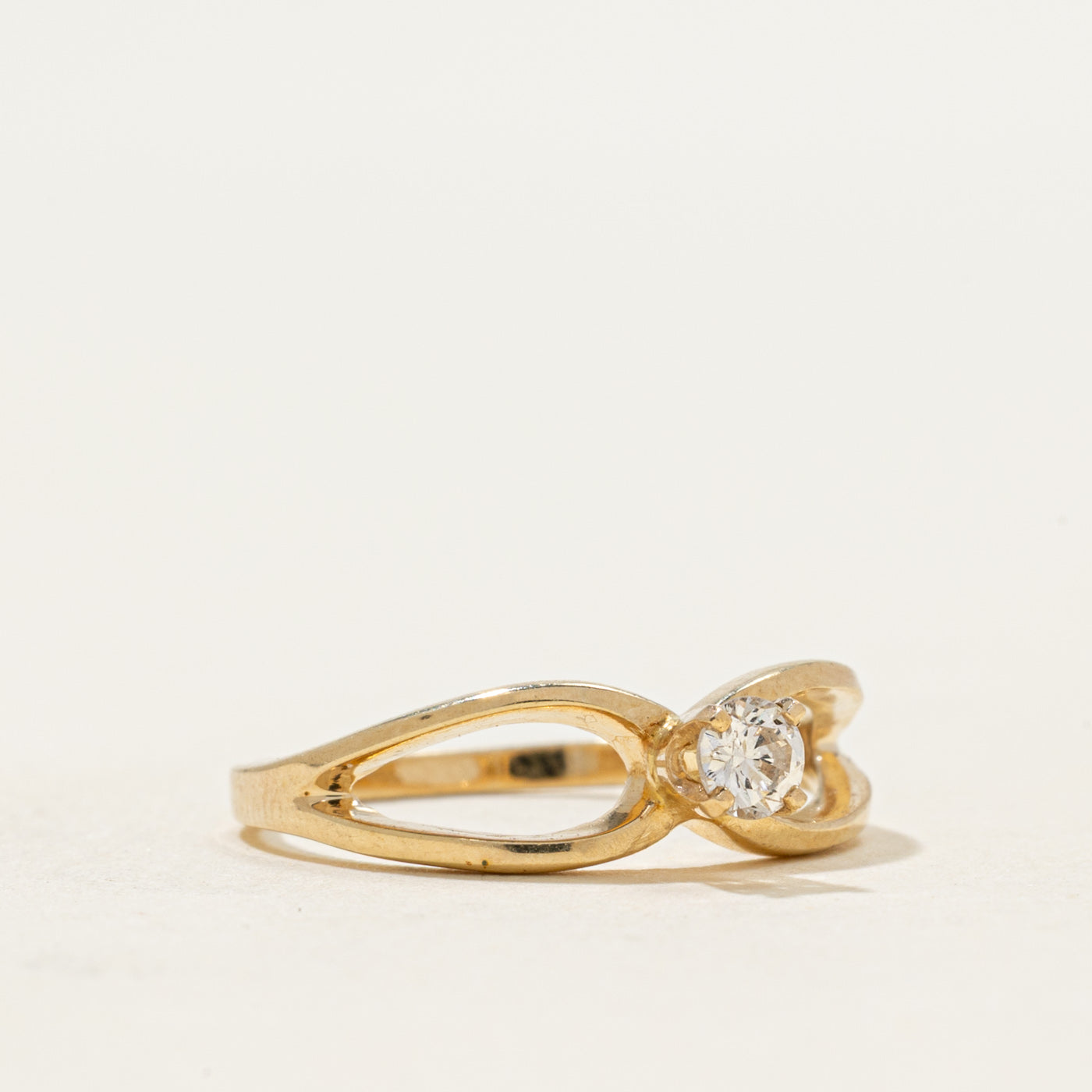 Solitaire Diamond Openwork Ring | 0.14ct | SZ 5.25
