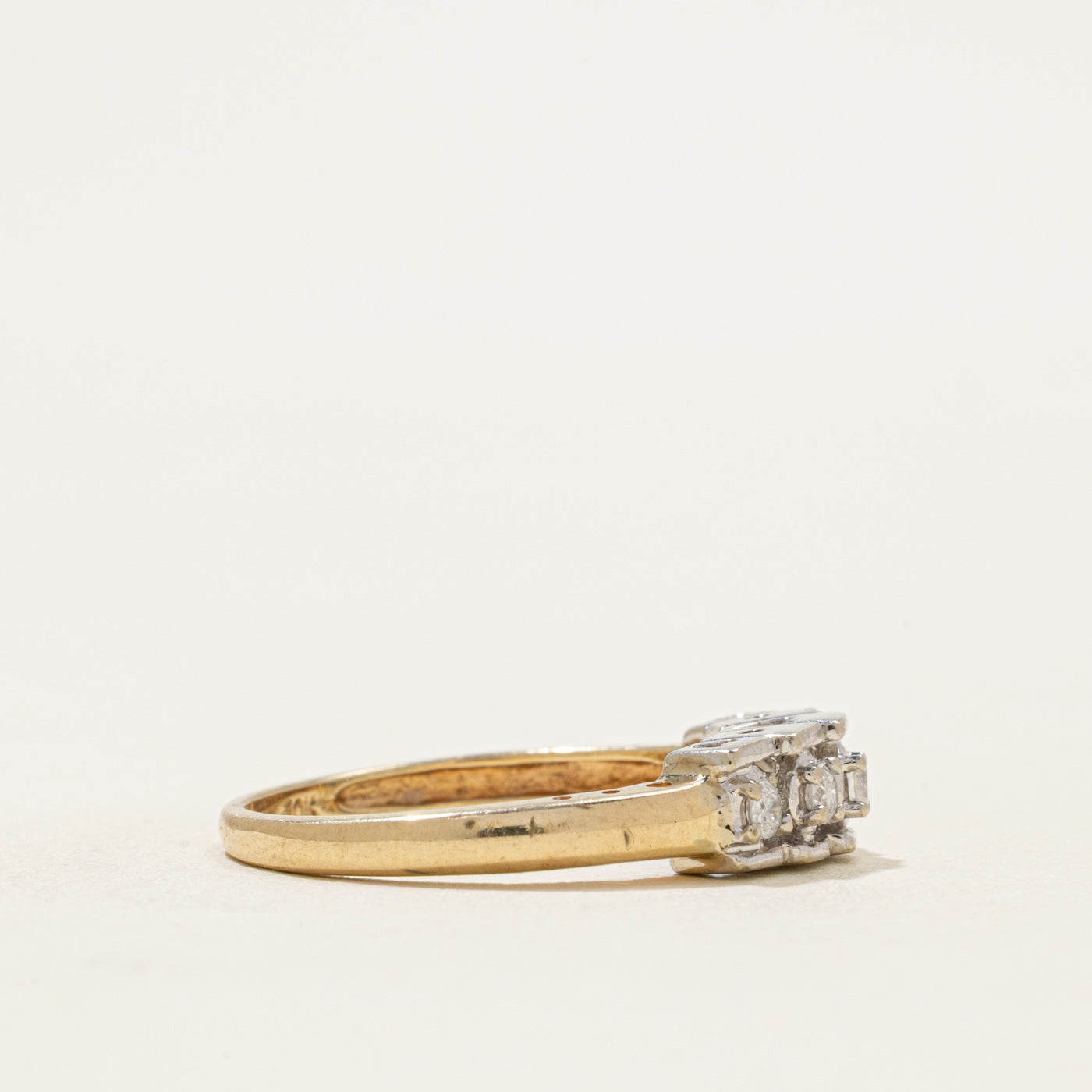 Two Tone Five Stone Diamond Ring | 0.16ctw | SZ 7.25