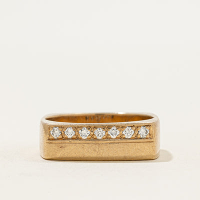 Soft Square Diamond Band | 0.21ctw | 6.30mm | SZ 9