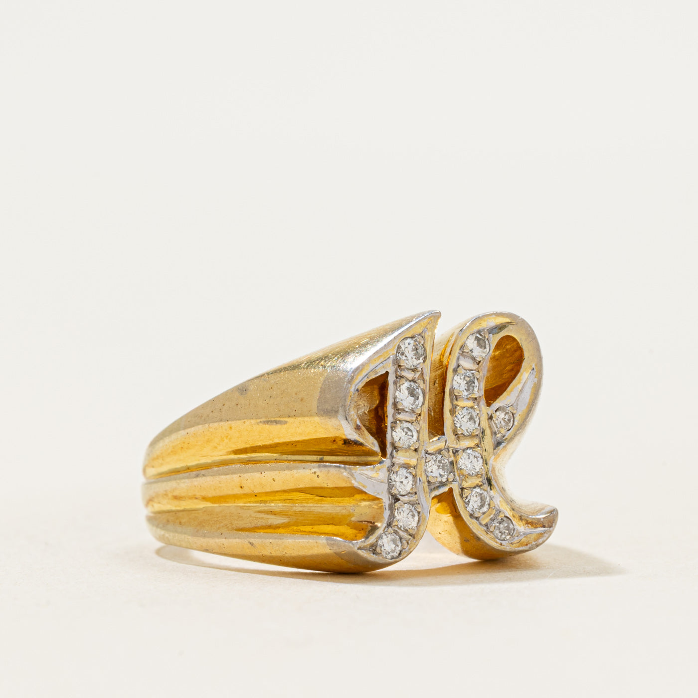 Diamond 'H' Initial Ring | 0.13ctw | SZ 5.75