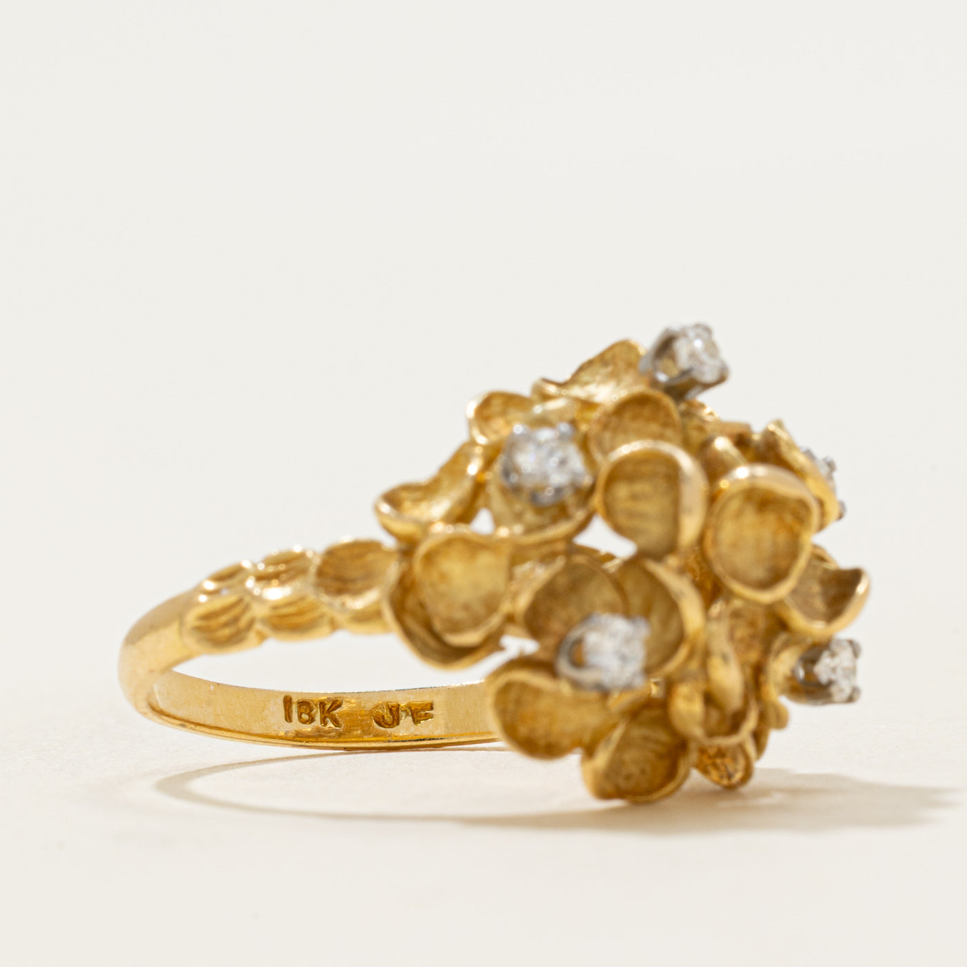 Scattered Diamond Cocktail Ring | 0.14ctw | SZ 6.25