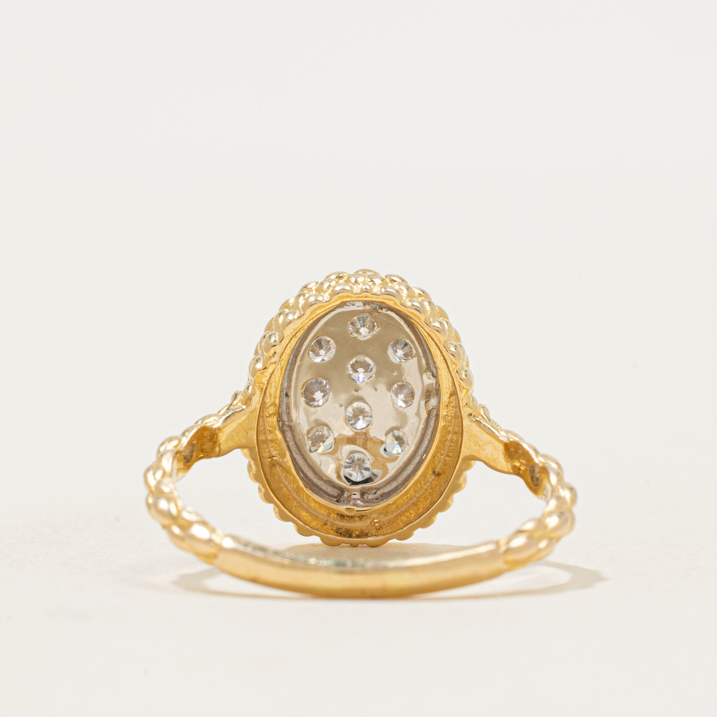 Diamond Cluster Textured Cocktail Ring | 0.42ctw | SZ 8.5