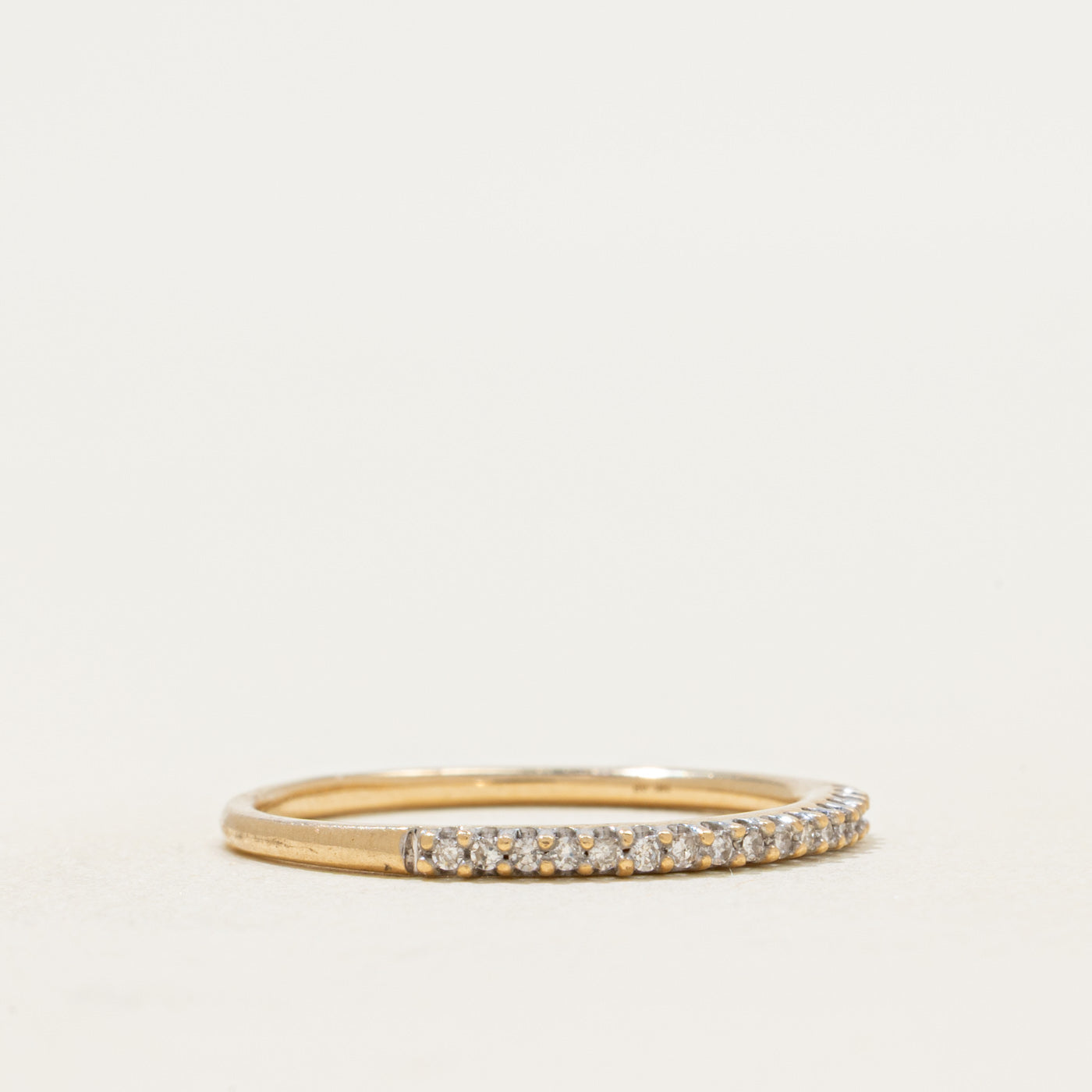 14k Semi Eternity Diamond Band | 0.09ctw | 1.40mm | SZ 7.75