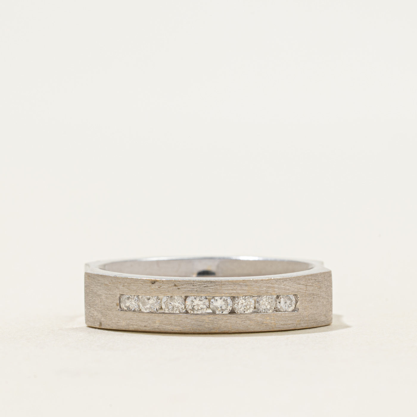 Matte Finish Channel Set Diamond Band | 0.28ctw | 5.05mm | SZ 10.25