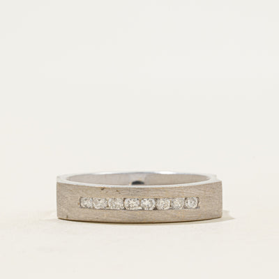 Matte Finish Channel Set Diamond Band | 0.28ctw | 5.05mm | SZ 10.25