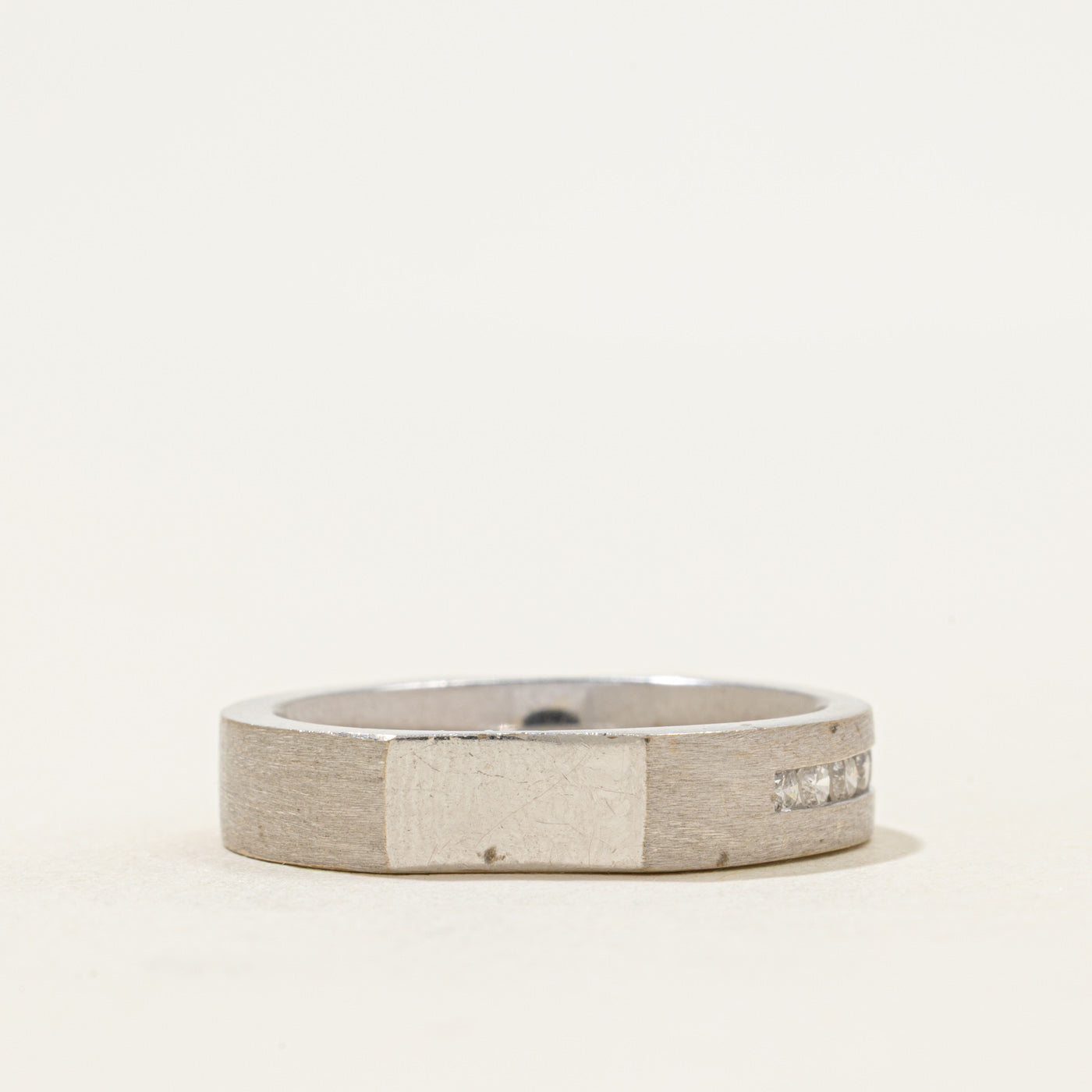 Matte Finish Channel Set Diamond Band | 0.28ctw | 5.05mm | SZ 10.25