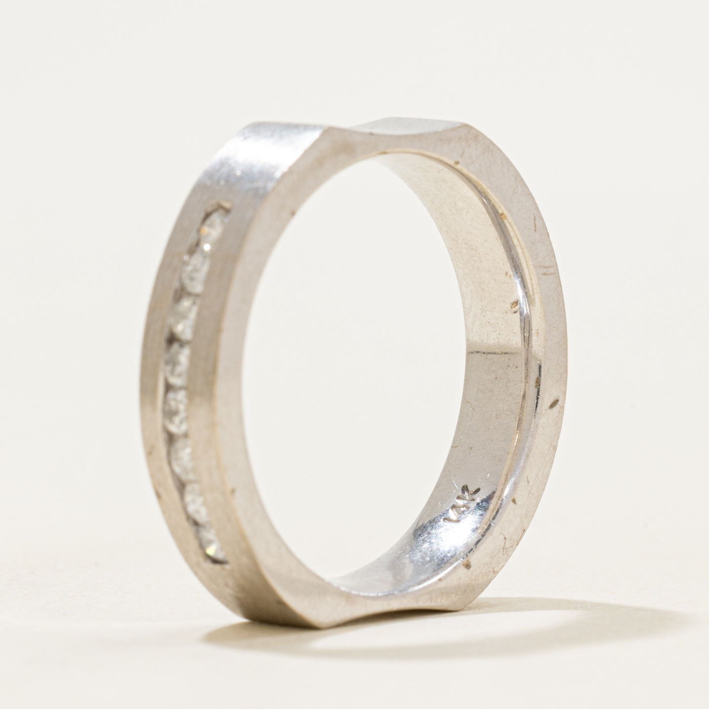 Matte Finish Channel Set Diamond Band | 0.28ctw | 5.05mm | SZ 10.25