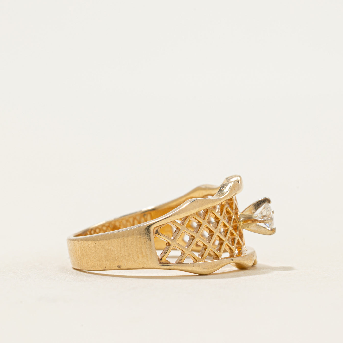 High Set Diamond Lattice Ring | 0.12ct | SZ 8.25