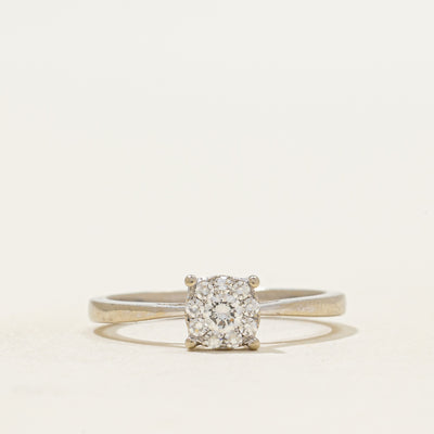 Diamond Cluster Cathedral Ring | 0.17ctw | SZ 5.5