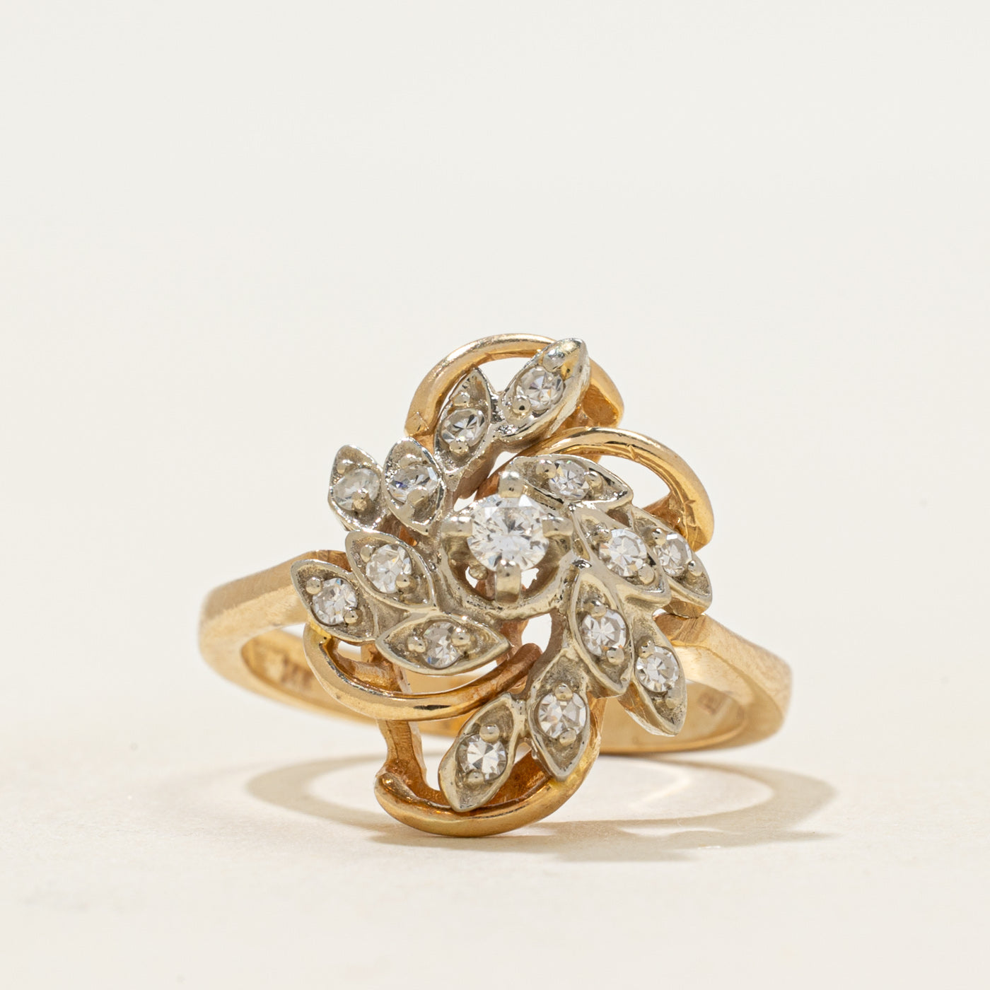 Diamond Cluster Cocktail Ring | 0.24ctw | SZ 6