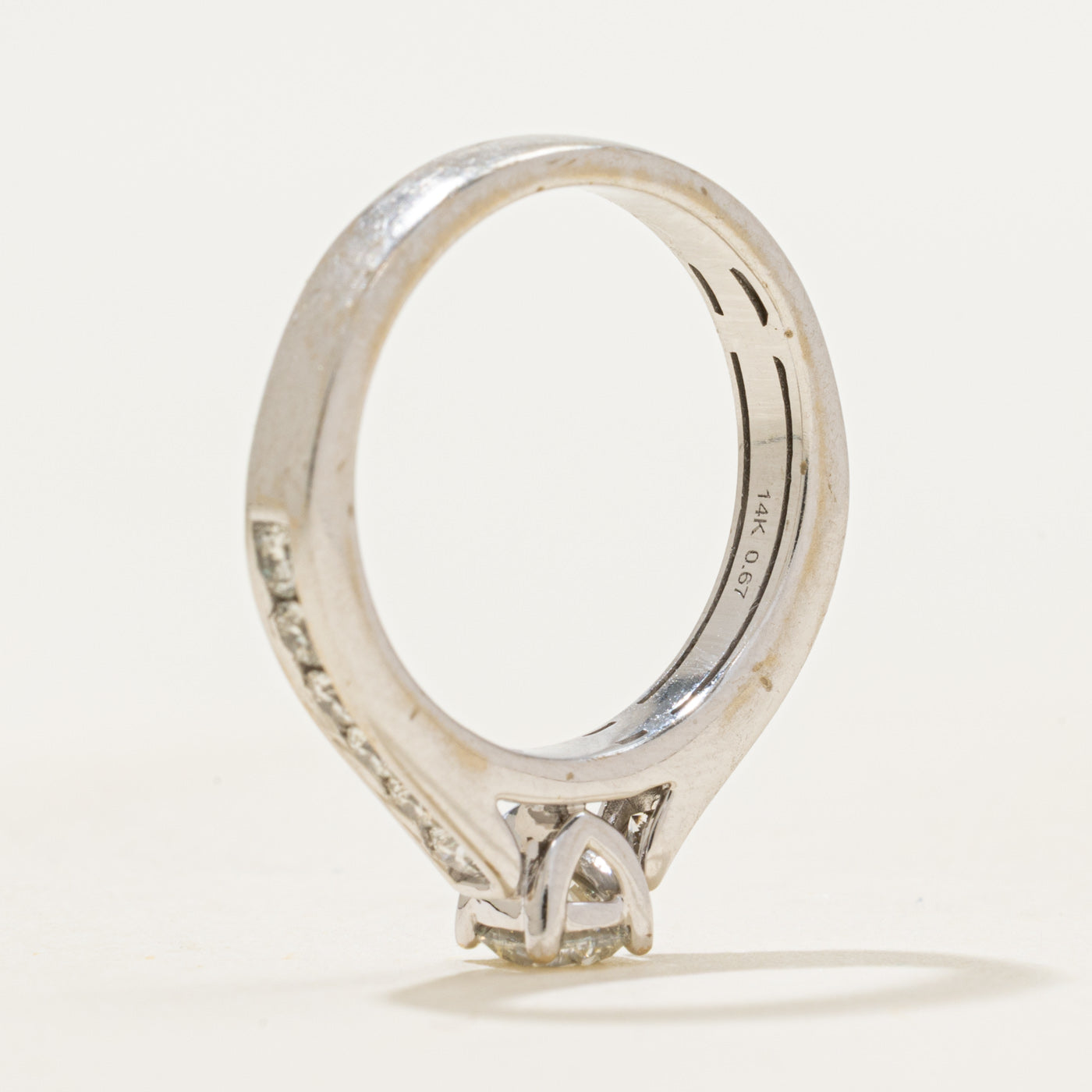 Diamond Engagement Cathedral Ring | 0.67ctw | SZ 4.75