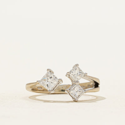 Princess Cut Diamond Openwork Ring | 0.57tw | SZ 2.25