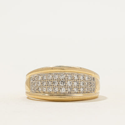Pave Set Multi Row Diamond Ring | 0.54ctw | SZ 10.25