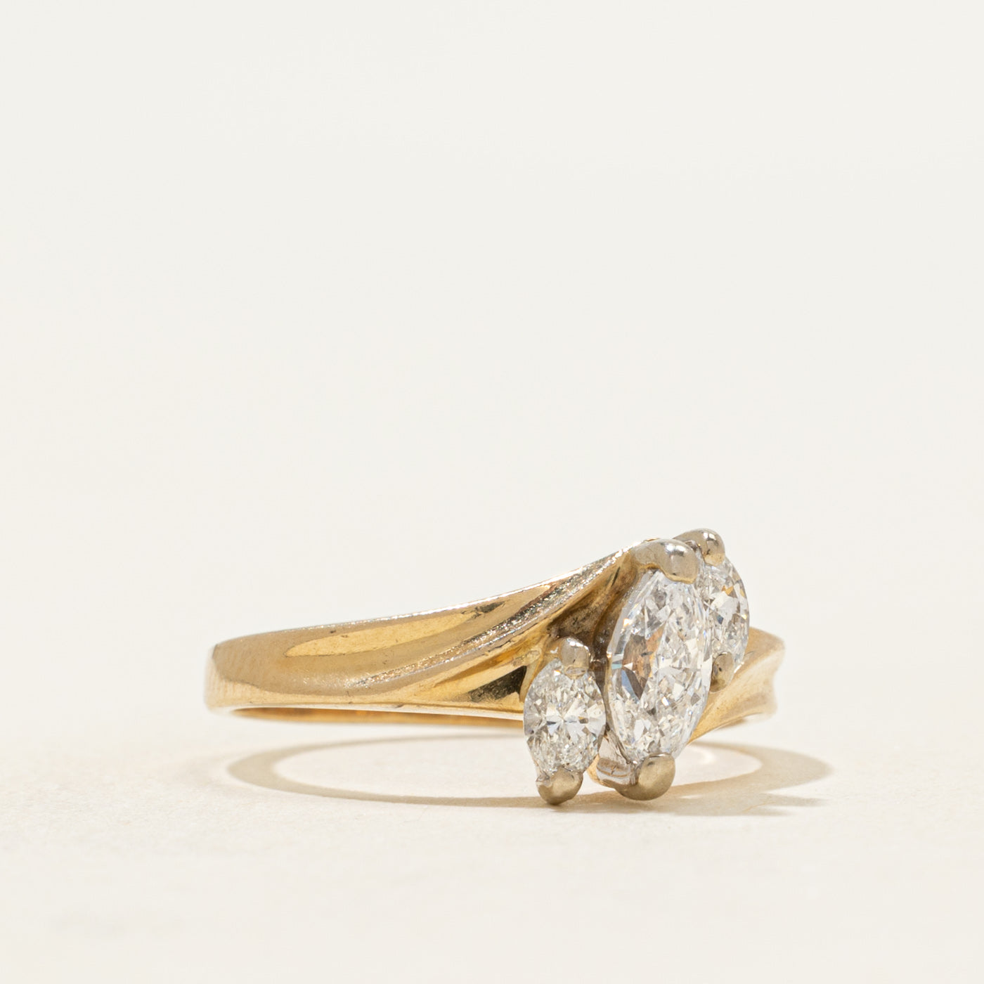 Three Stone Marquise Cut Diamond Ring | 0.51ct | SZ 4.75