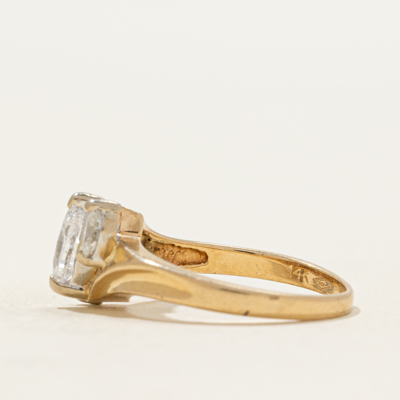Three Stone Marquise Cut Diamond Ring | 0.51ct | SZ 4.75