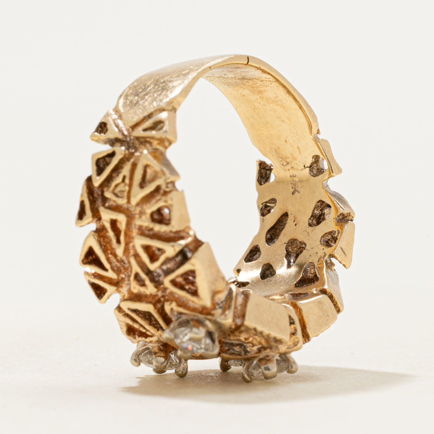 Scattered Diamond Geometric Cocktail Ring | 0.39ctw | SZ 6.75