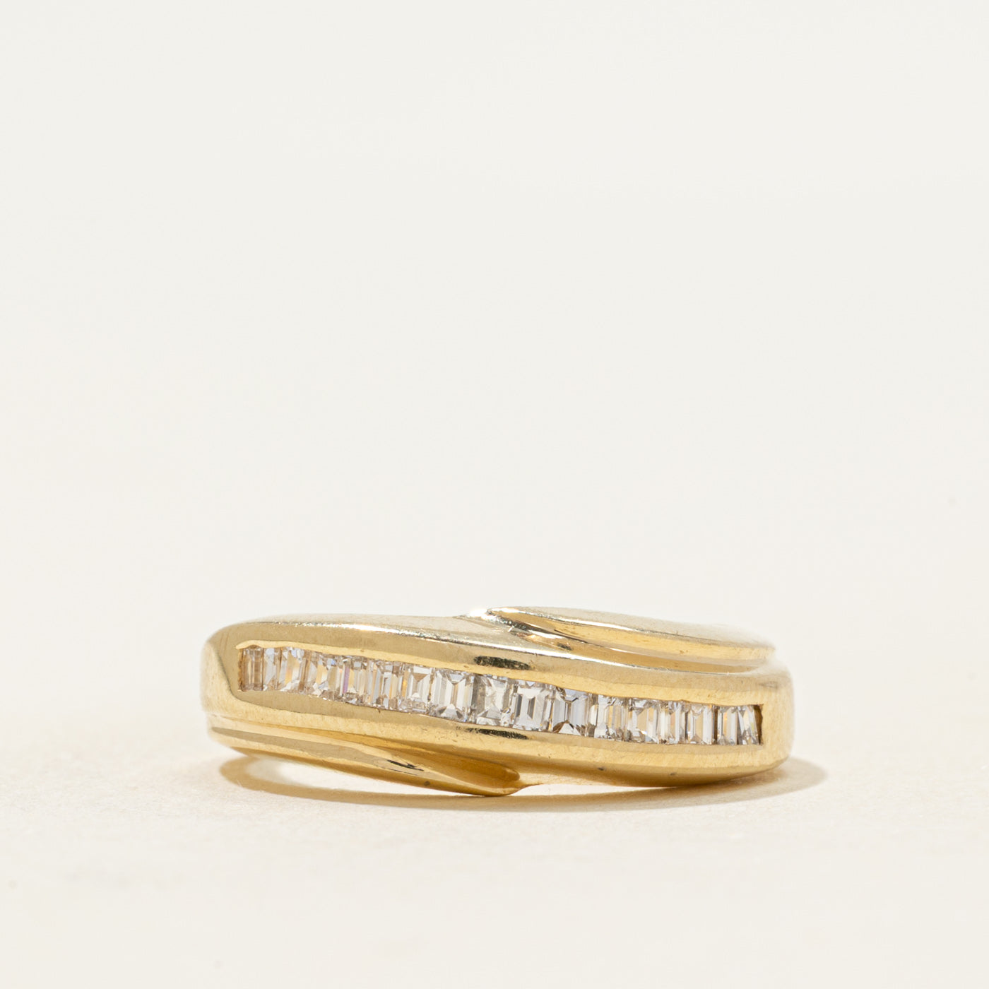 Channel Set Diagonal Diamond Ring | 0.29ctw | SZ 5.25