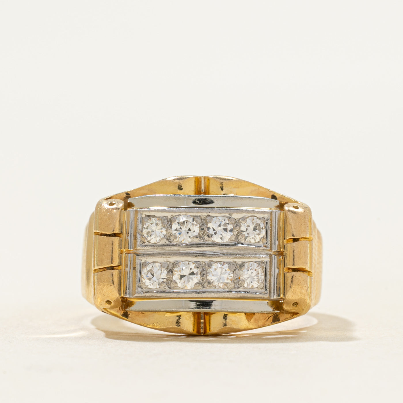 18k Diamond Grid Statement Ring | 0.28ctw | SZ 9.25