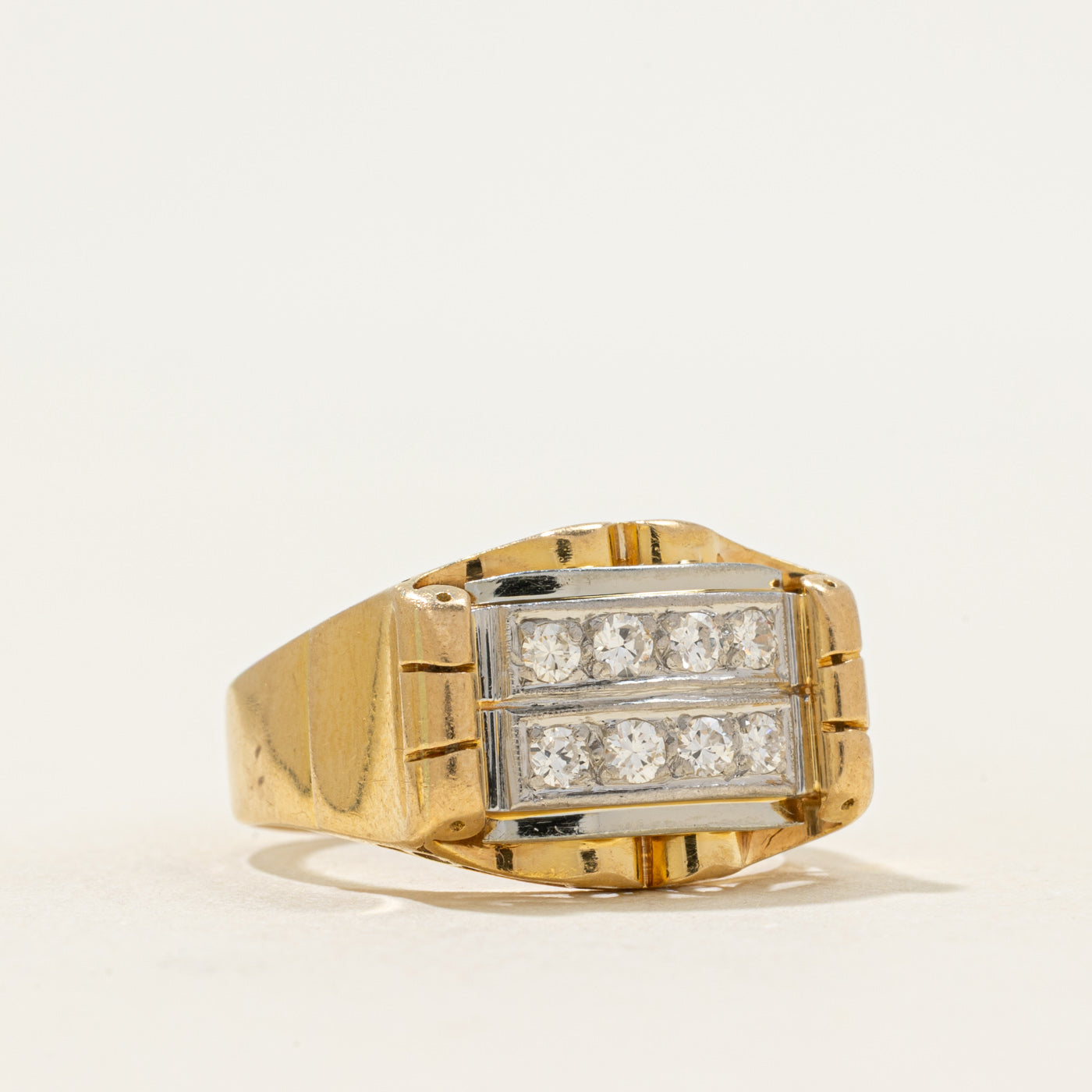 18k Diamond Grid Statement Ring | 0.28ctw | SZ 9.25