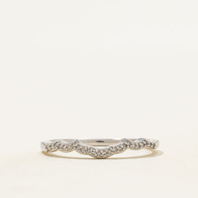Pave Set Diamond Contour Ring | 0.06ctw | SZ 8