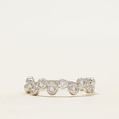 Bezel Set Semi Eternity Diamond Ring | 0.35ctw | SZ 7.75