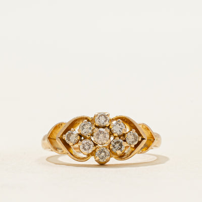 18k Diamond Cluster Openwork Ring | 0.40ctw | SZ 4.75