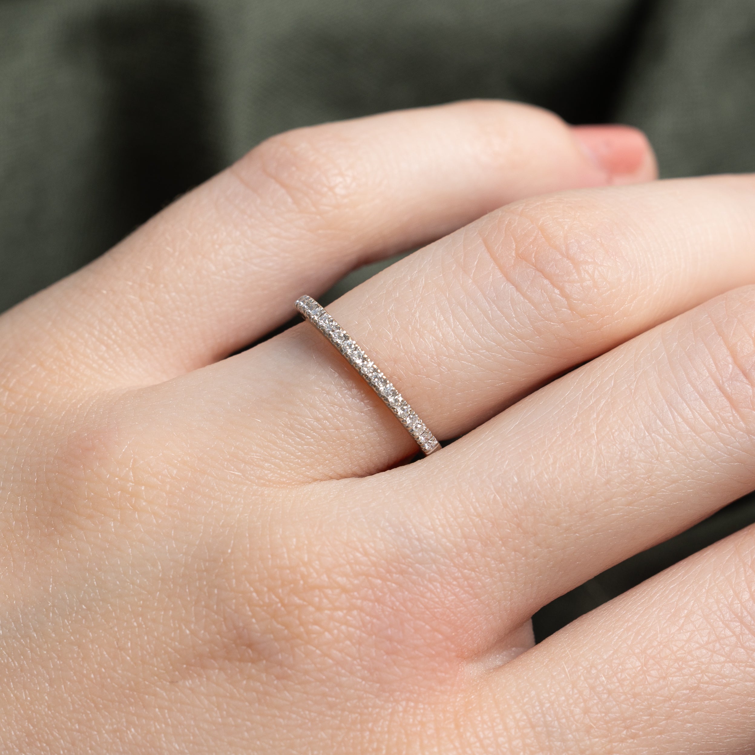 18k Semi Eternity Diamond Band | 0.15ctw | 1.70mm | SZ 4.5