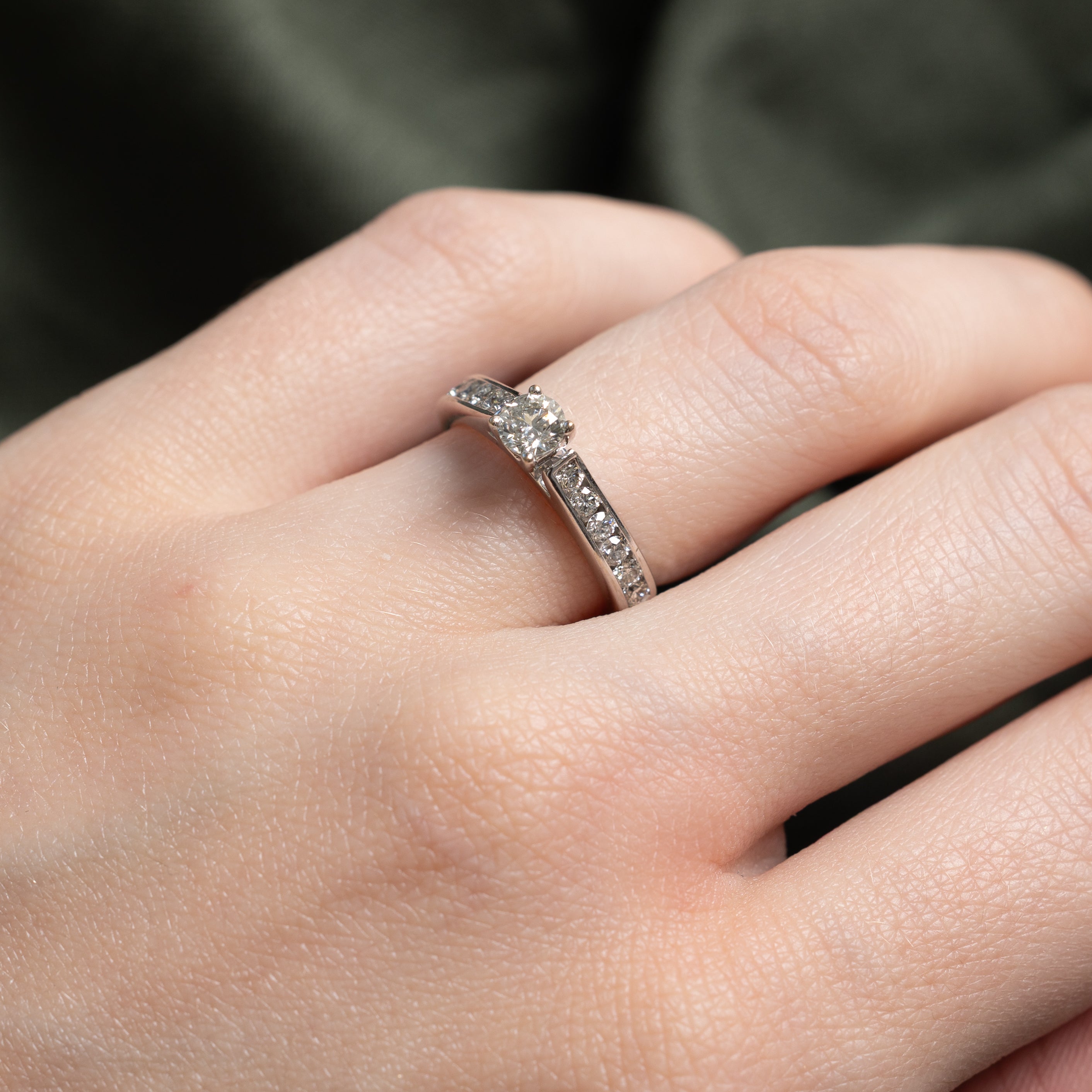 Diamond Engagement Cathedral Ring | 0.67ctw | SZ 4.75