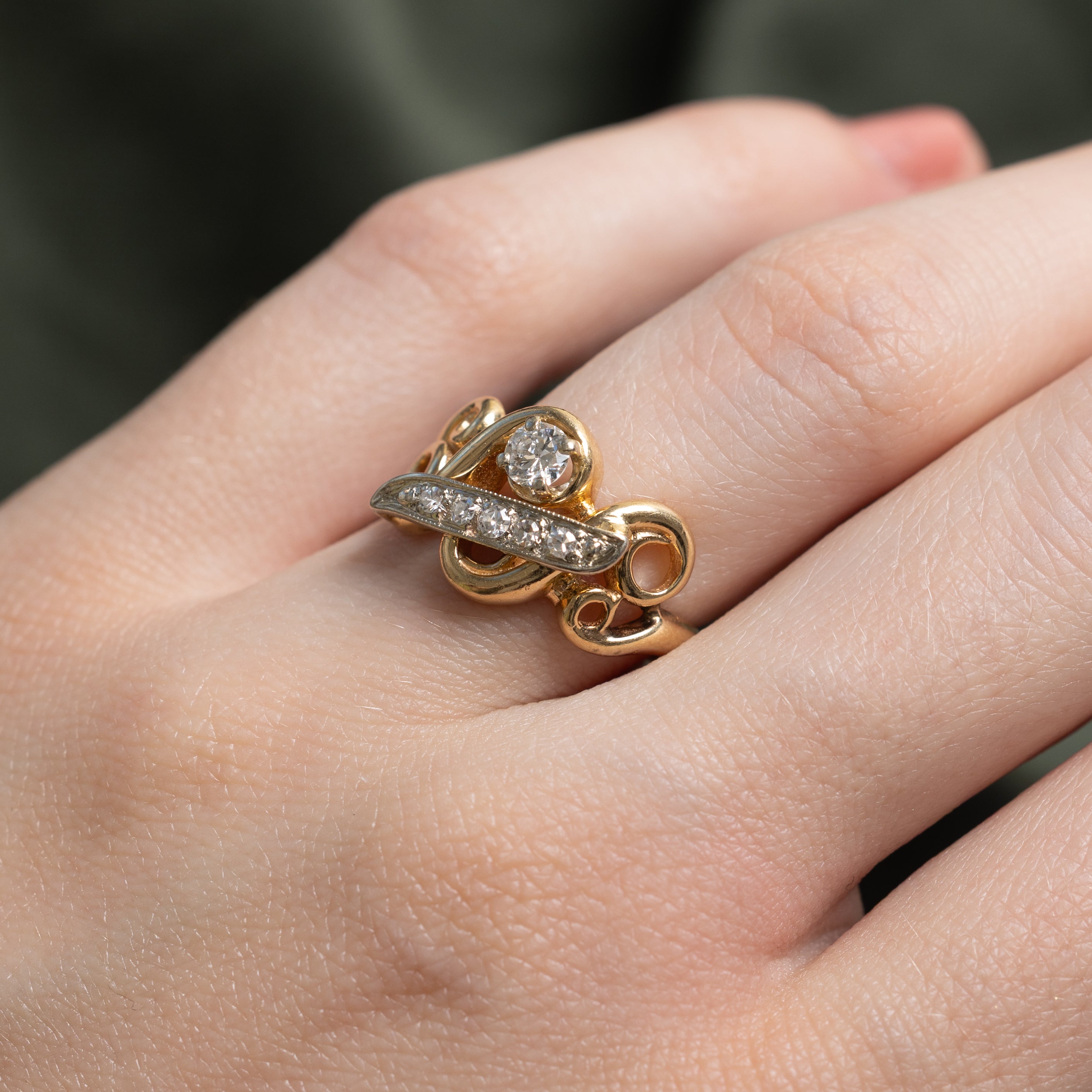 Ornate Diamond Statement Ring | 0.29ctw | SZ 6