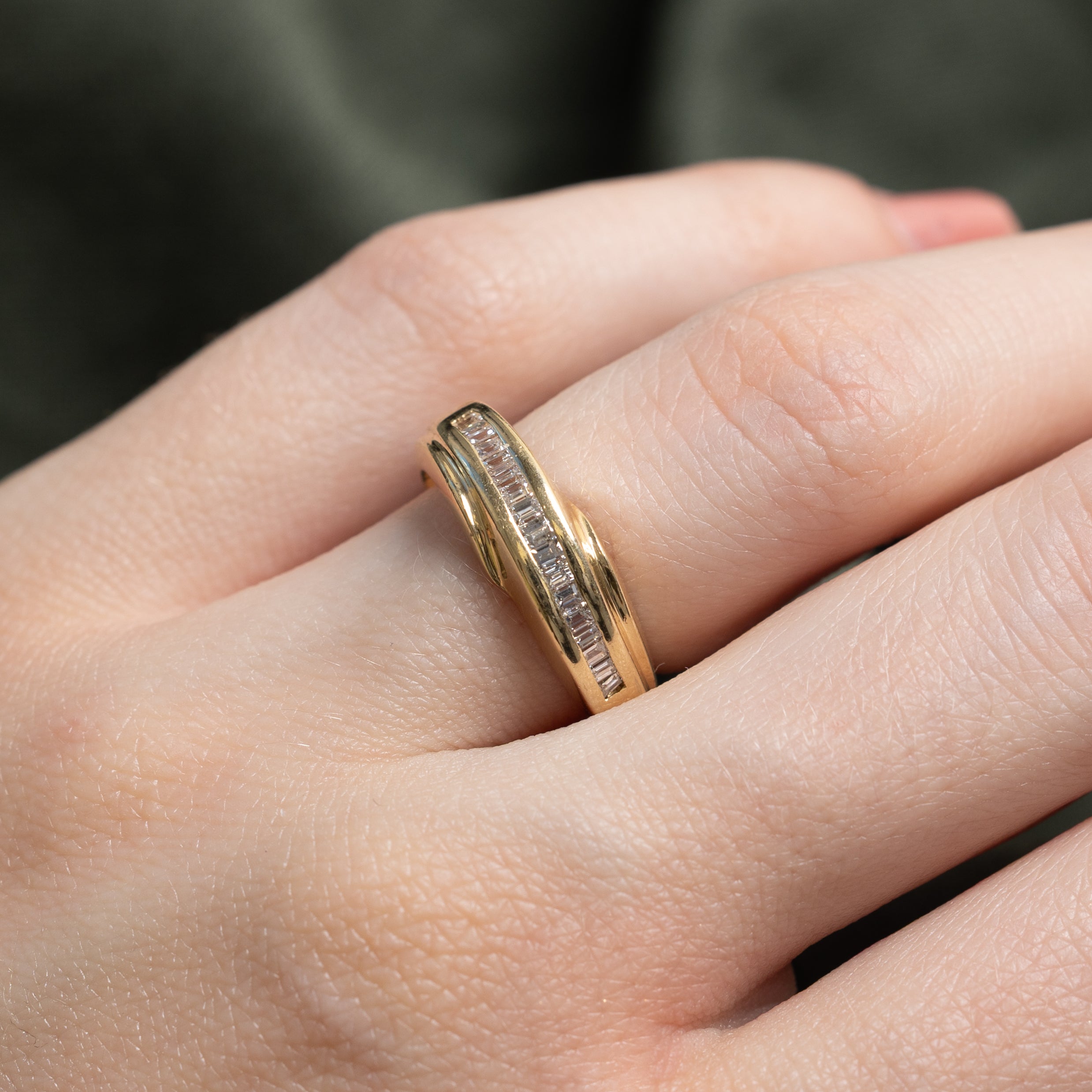 Channel Set Diagonal Diamond Ring | 0.29ctw | SZ 5.25