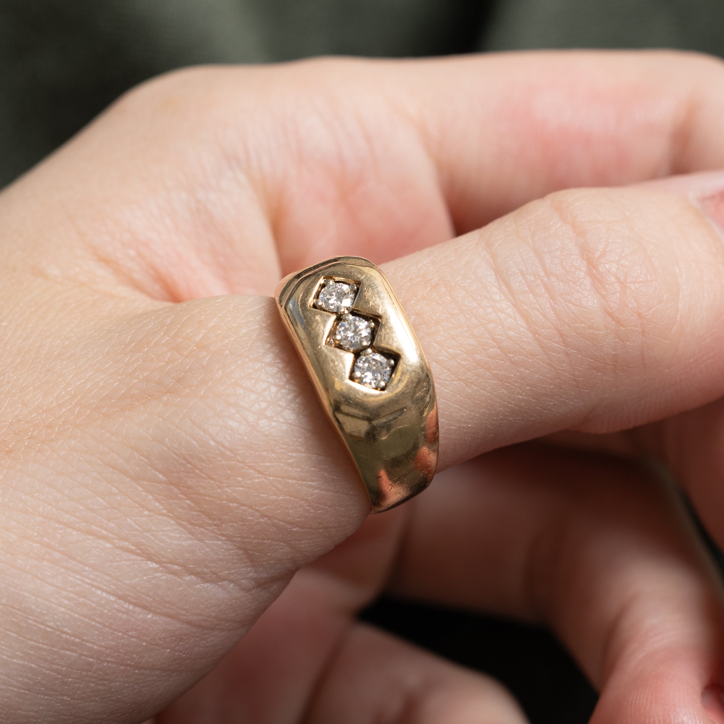 Three Stone Zigzag Diamond Ring | 0.24ctw | SZ 9.5