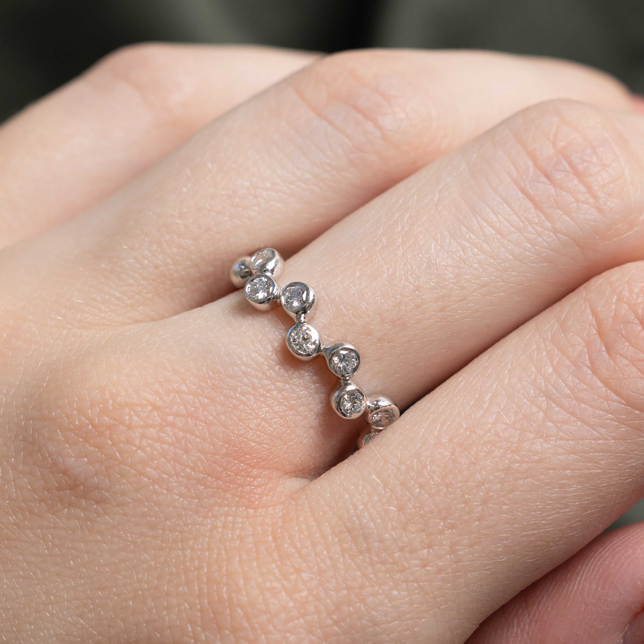 Bezel Set Semi Eternity Diamond Ring | 0.35ctw | SZ 7.75
