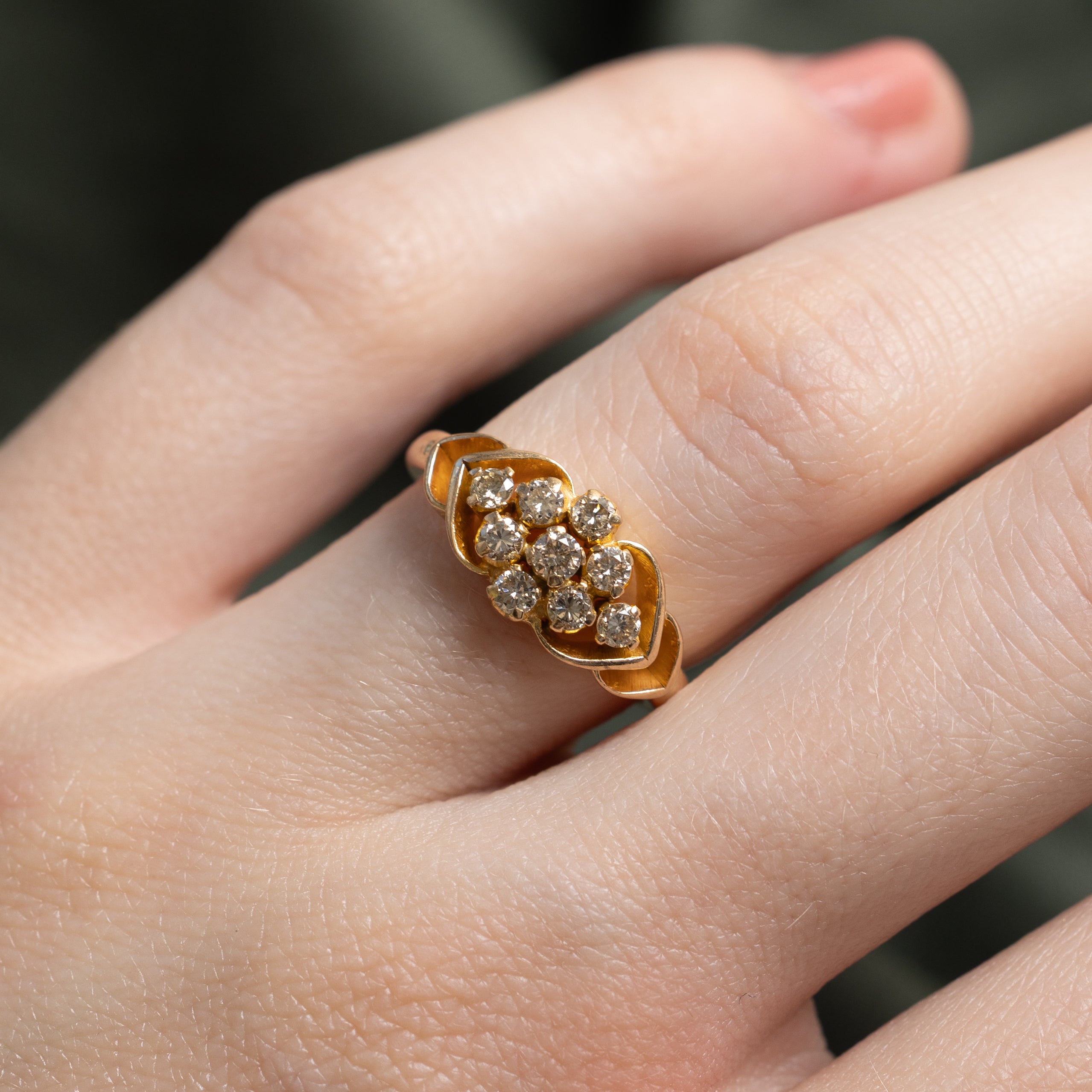 18k Diamond Cluster Openwork Ring | 0.40ctw | SZ 4.75