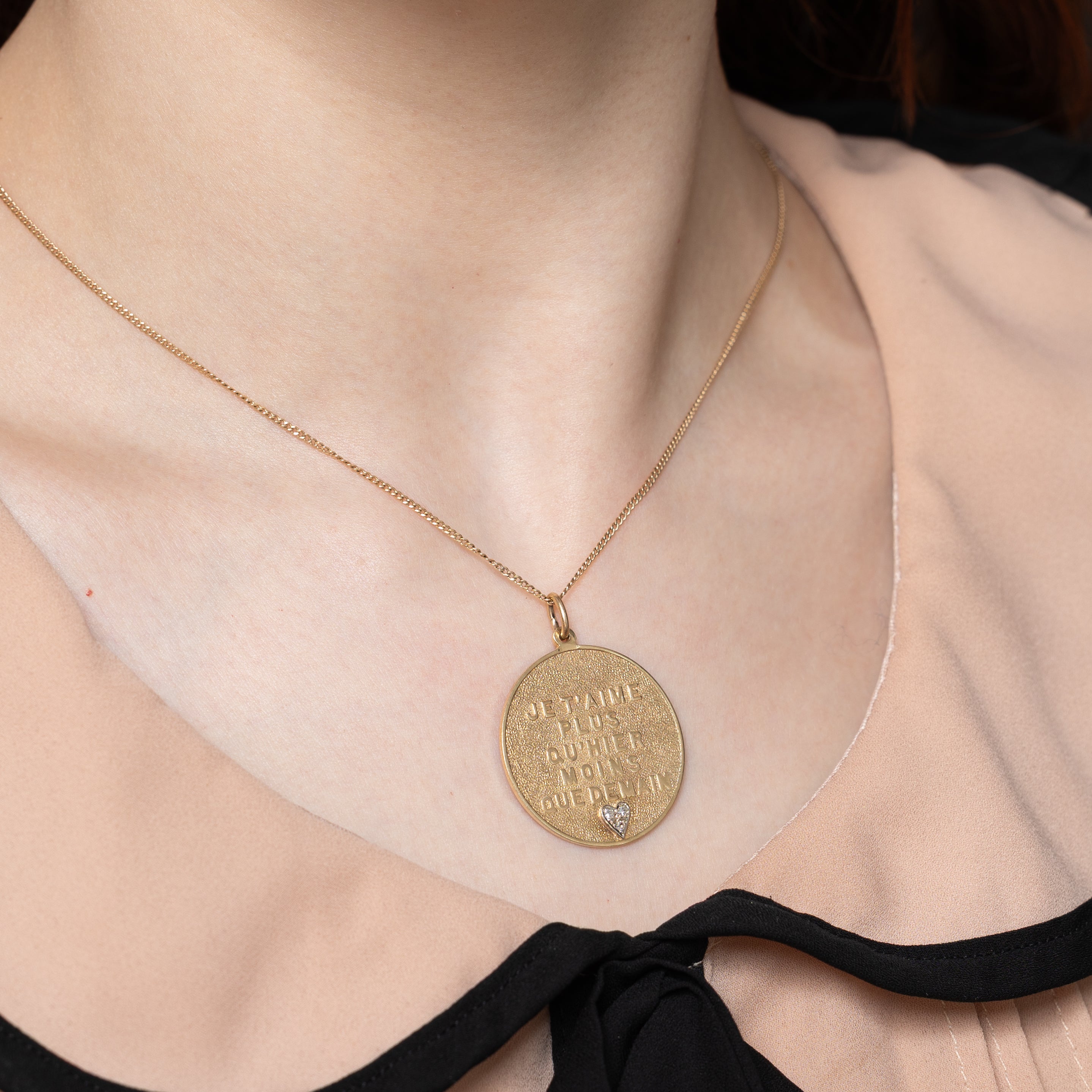 Diamond French Augis Love Pendant | 0.05ctw