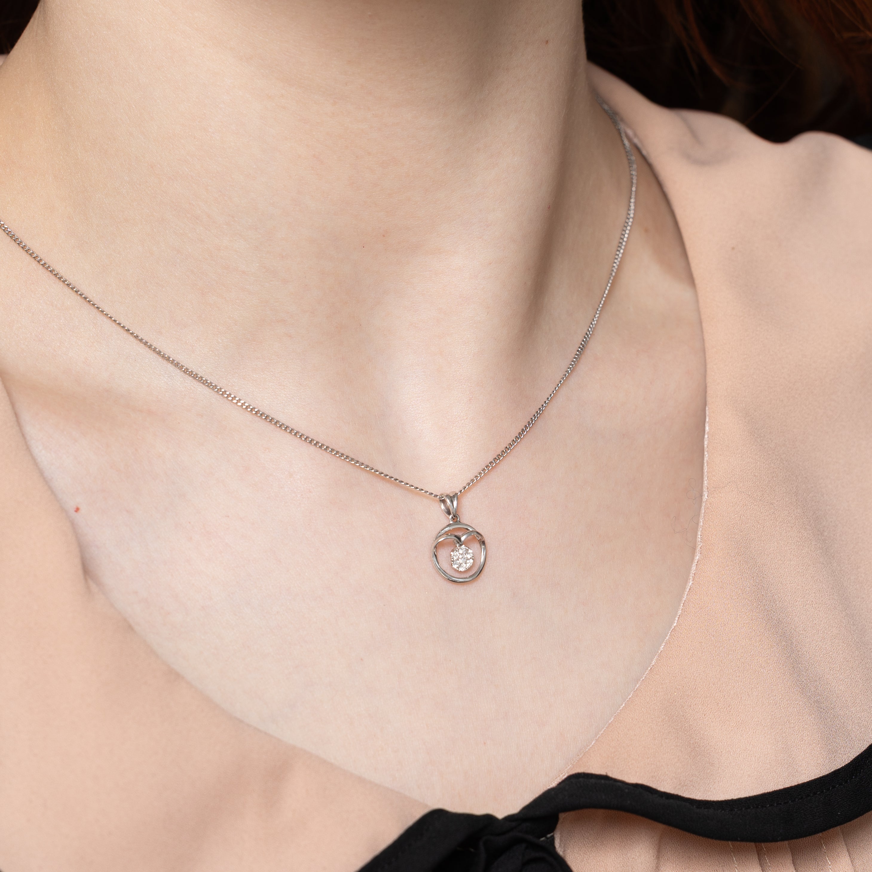 Diamond Dangling Cluster Pendant | 0.08ctw
