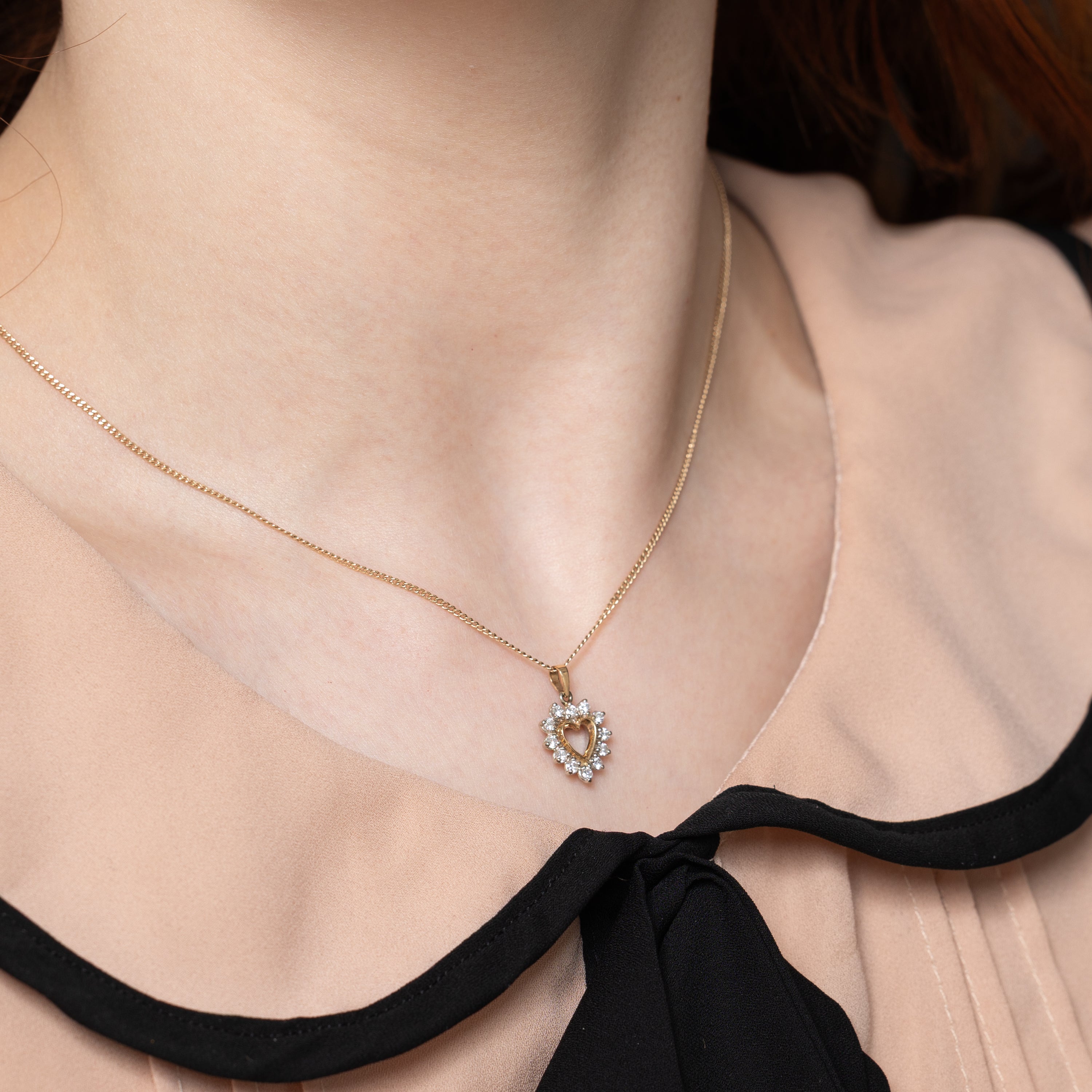 Diamond Open Heart Pendant | 0.36ctw