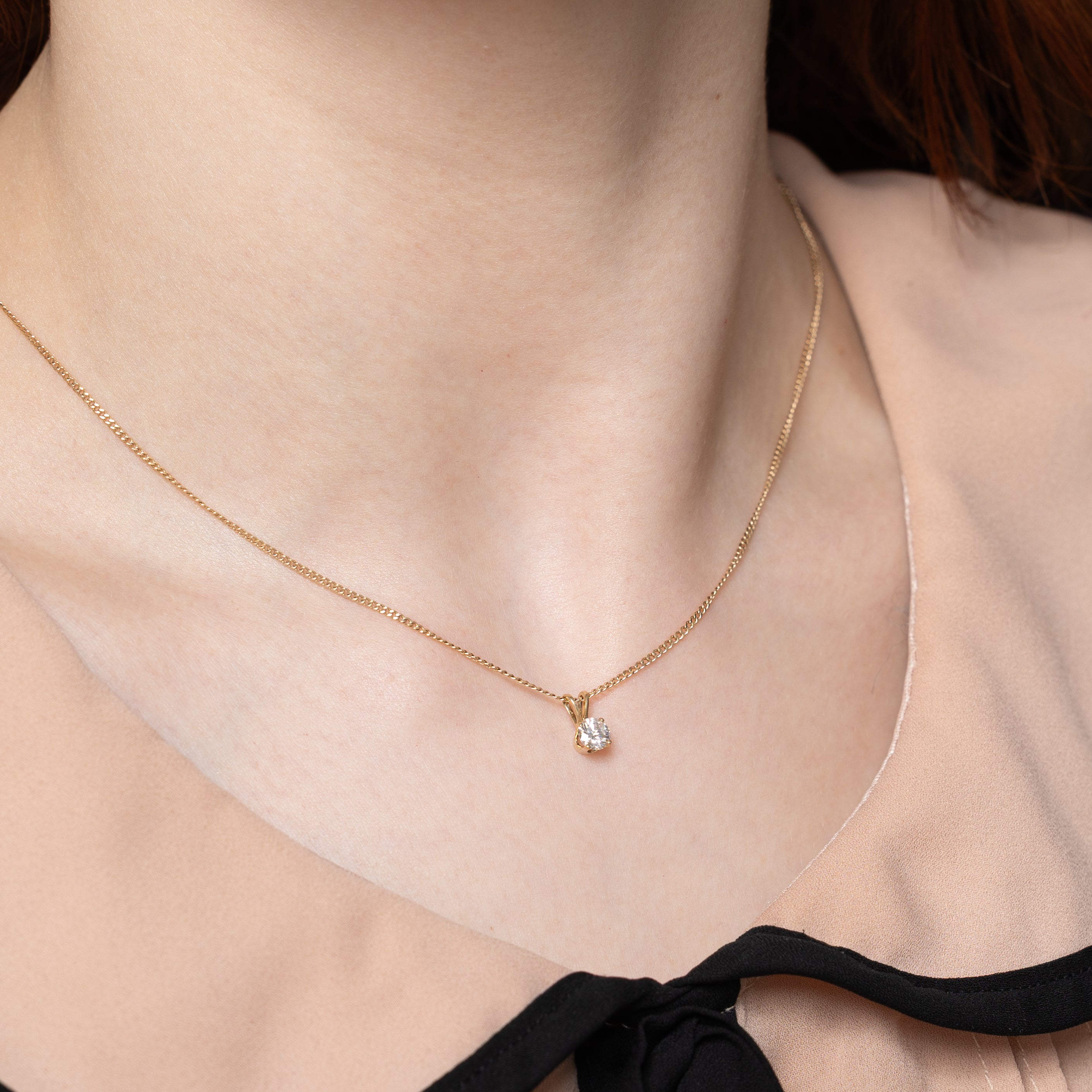 Solitaire Diamond Pendant | 0.36ct