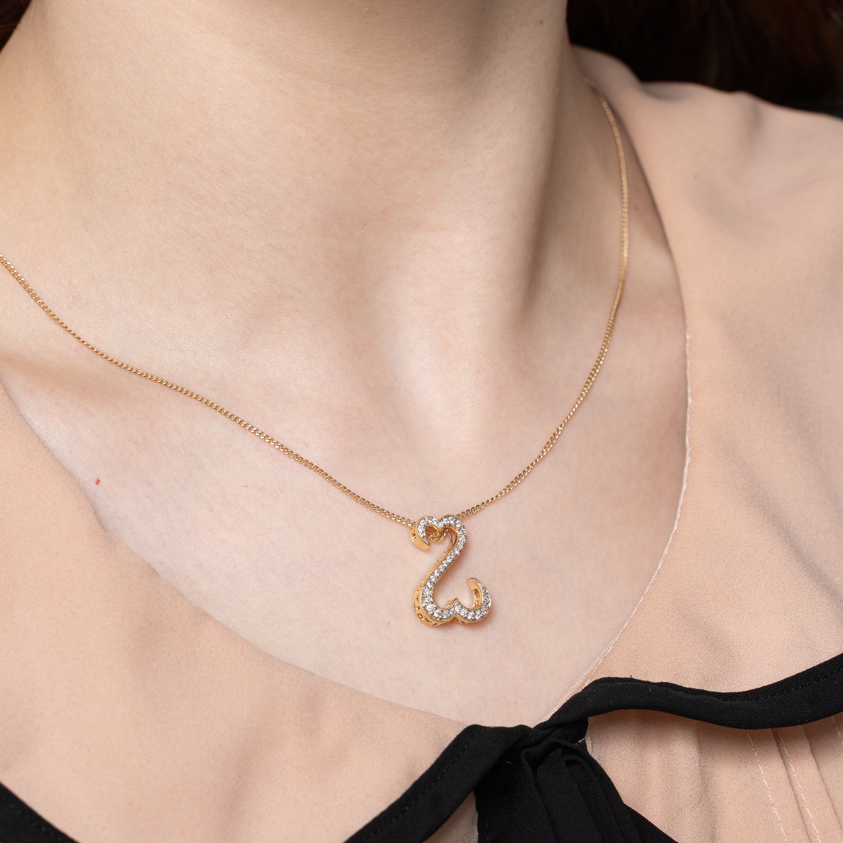 Diamond Open Double Heart Pendant | 0.28ctw