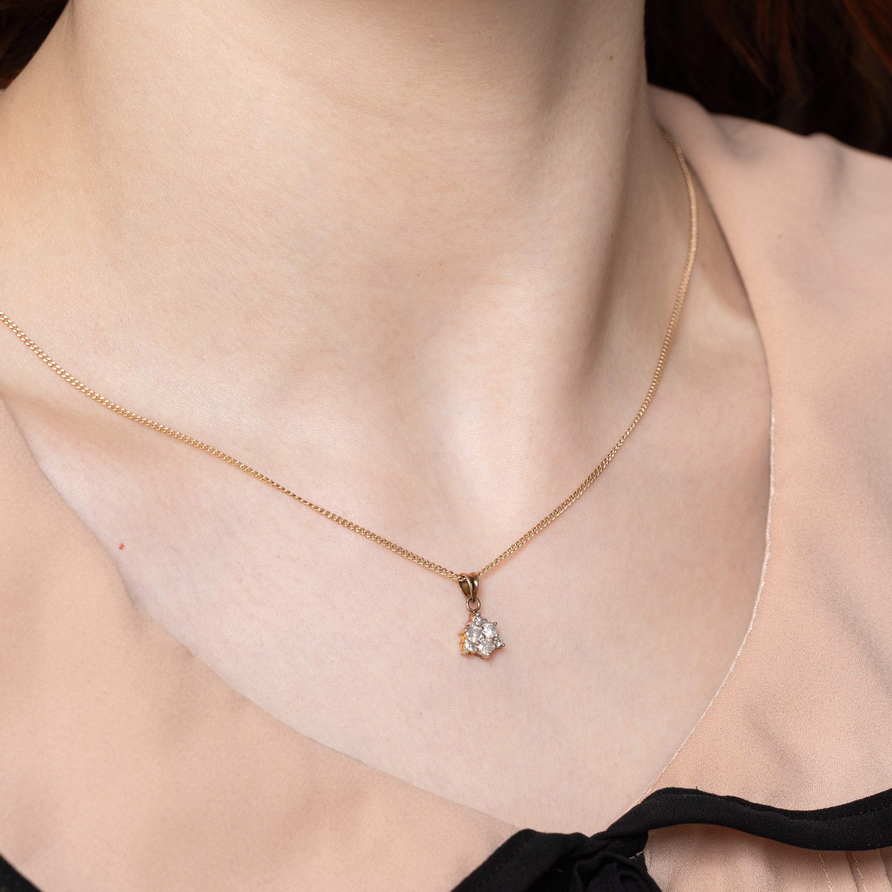 Pendentif en grappe de diamants | 0,34 ct.