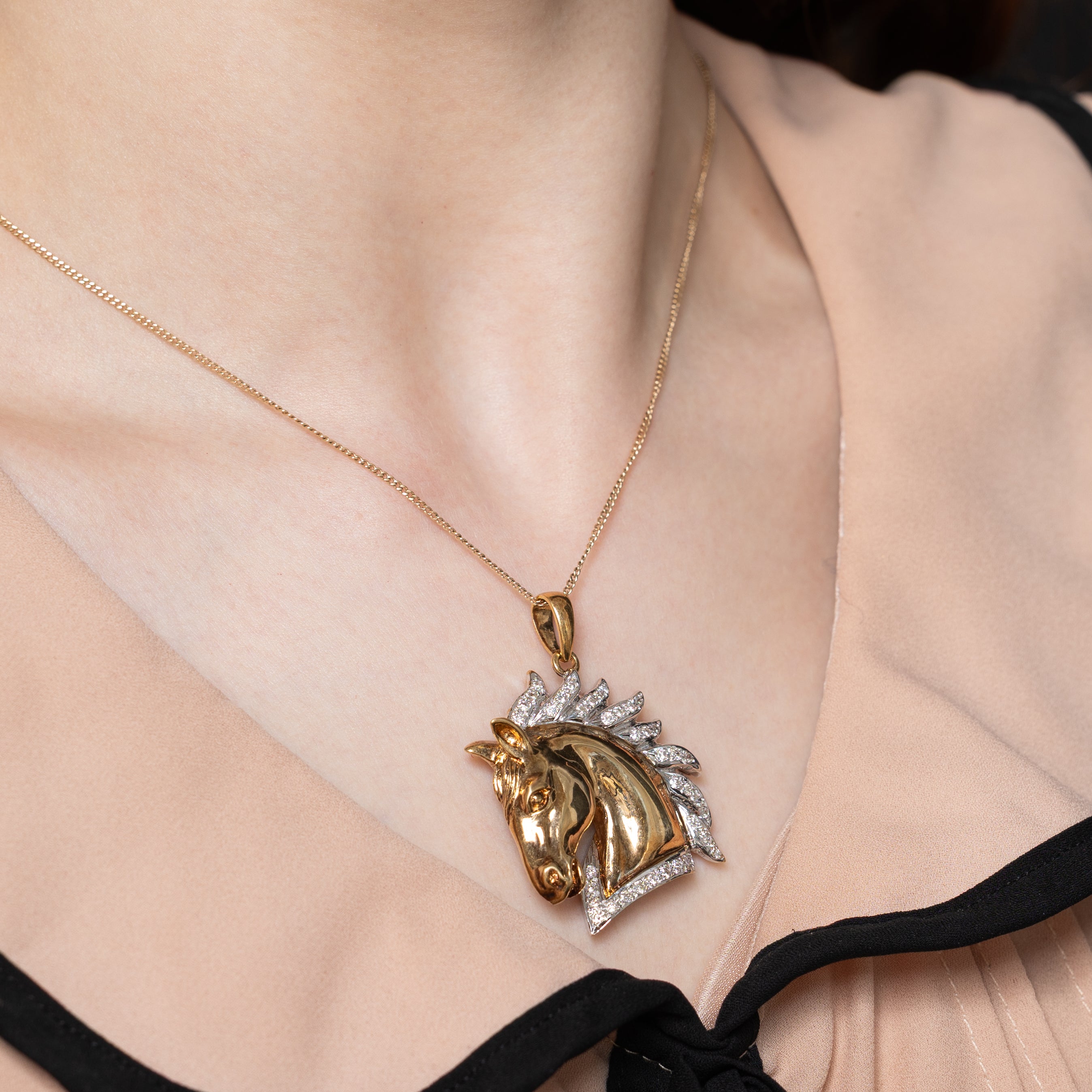 Diamond Horse Pendant | 0.82ctw