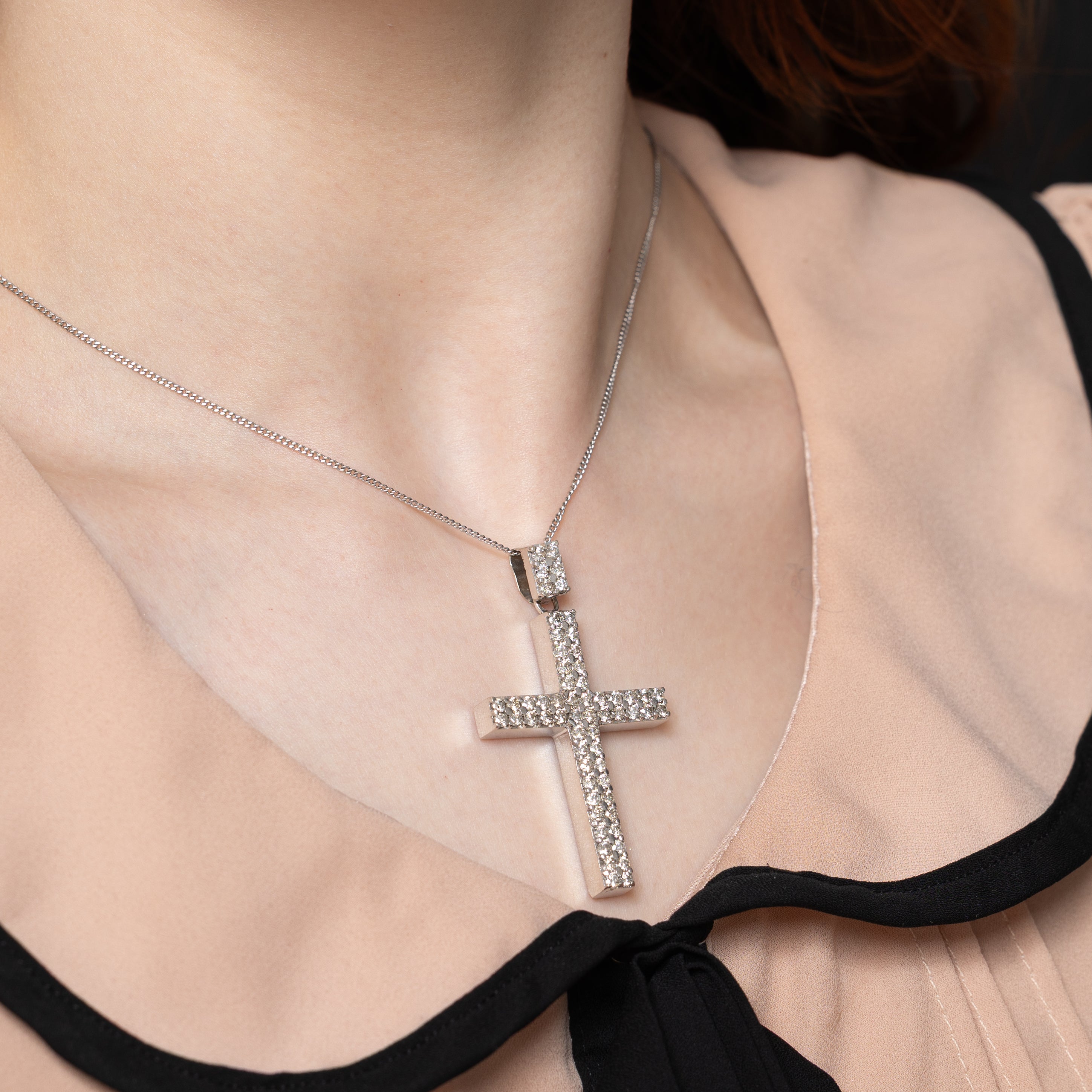 Large Diamond Cross Pendant | 2.25ctw