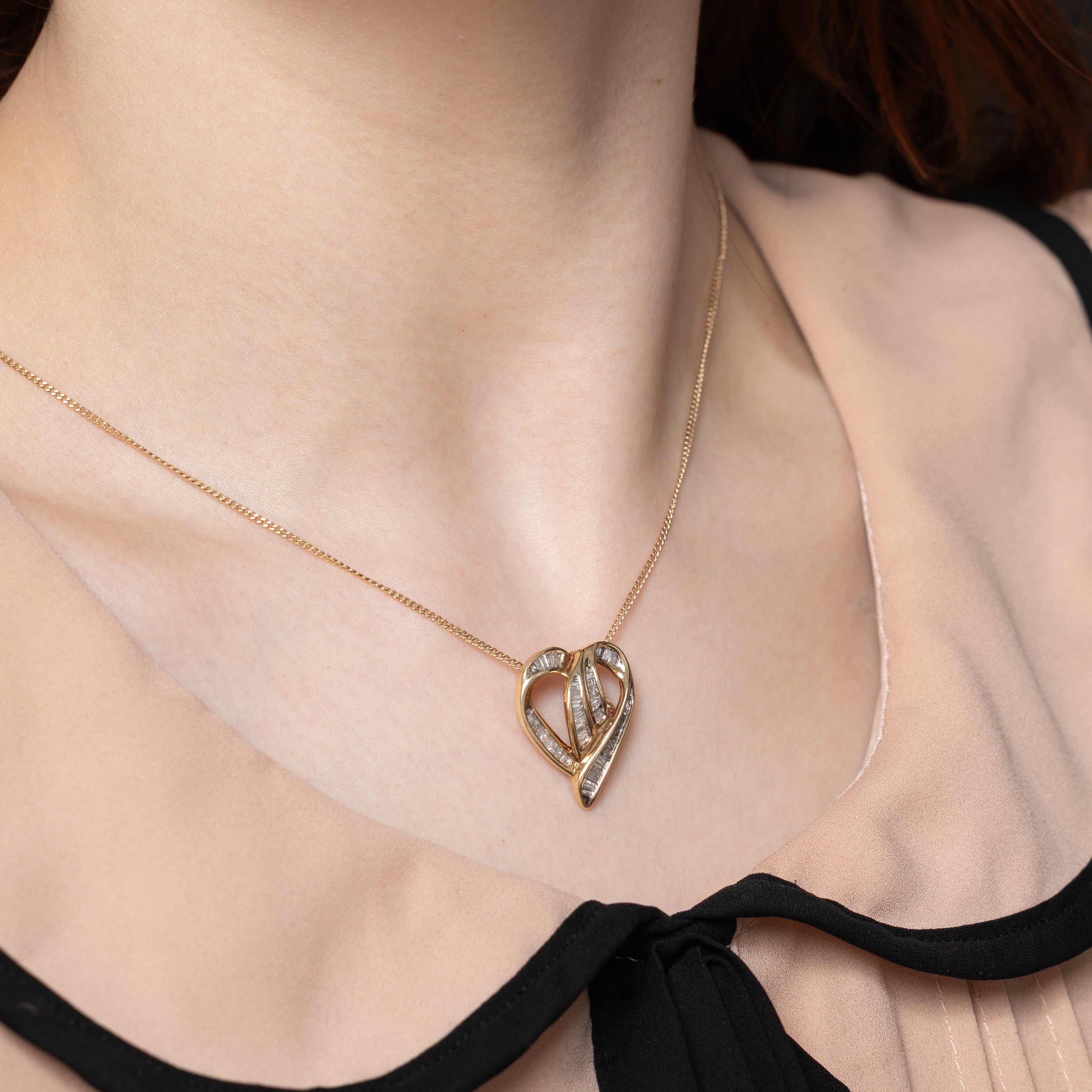 Diamond Open Heart Pendant | 0.87ctw