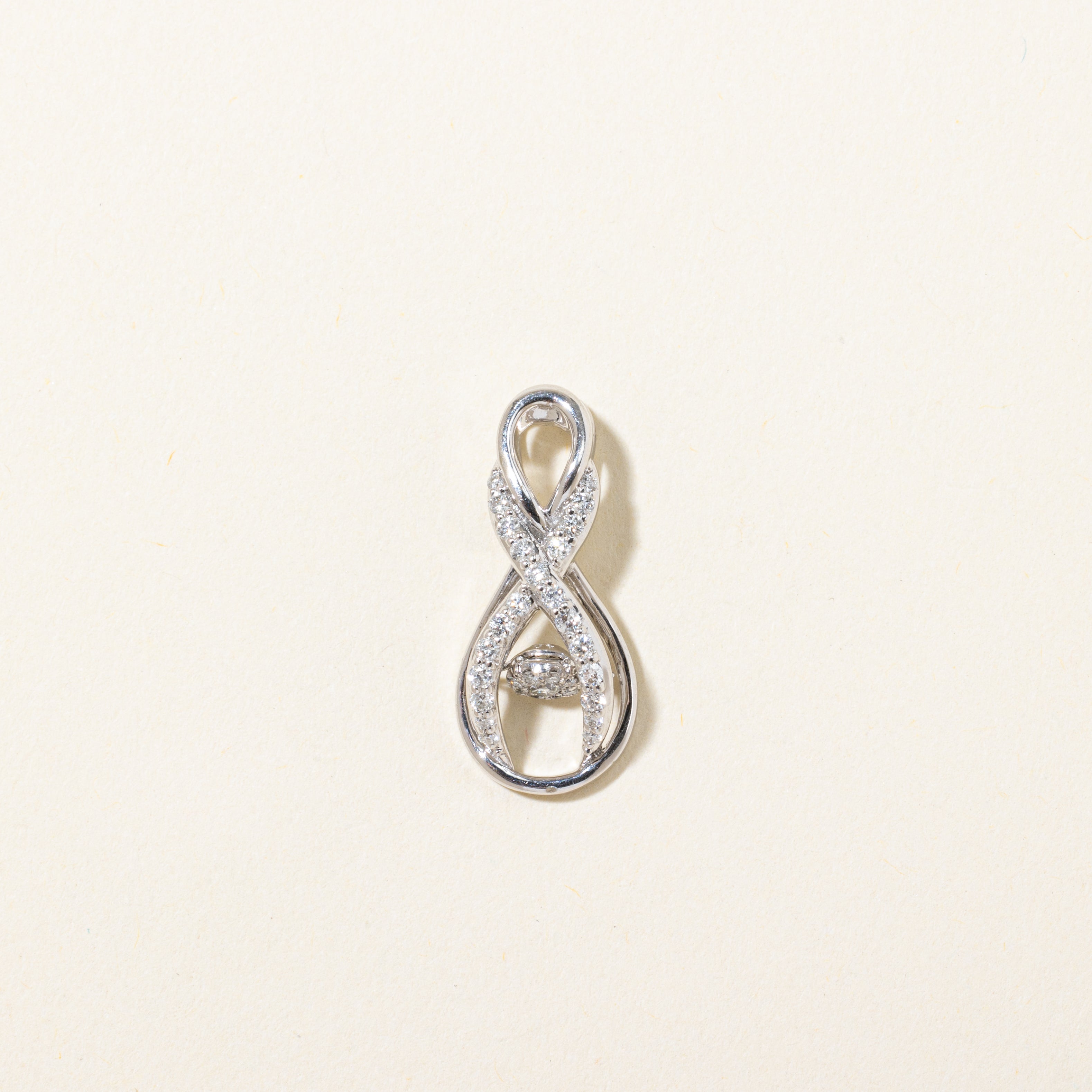 Floating Diamond Cross Over Pendant | 0.21ctw