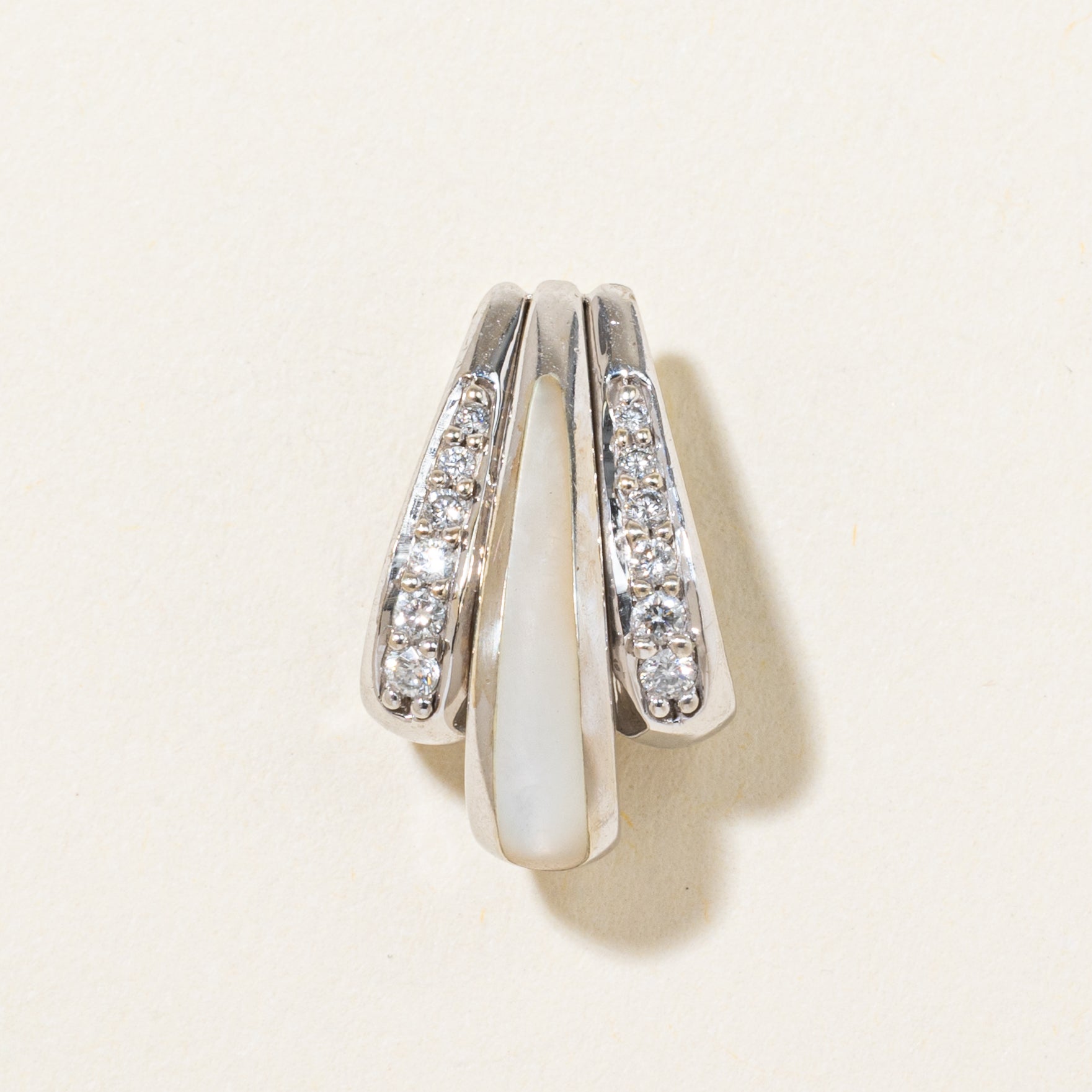 Diamond & Mother of Pearl Inlay Pendant | 0.076ctw, 0.15ct
