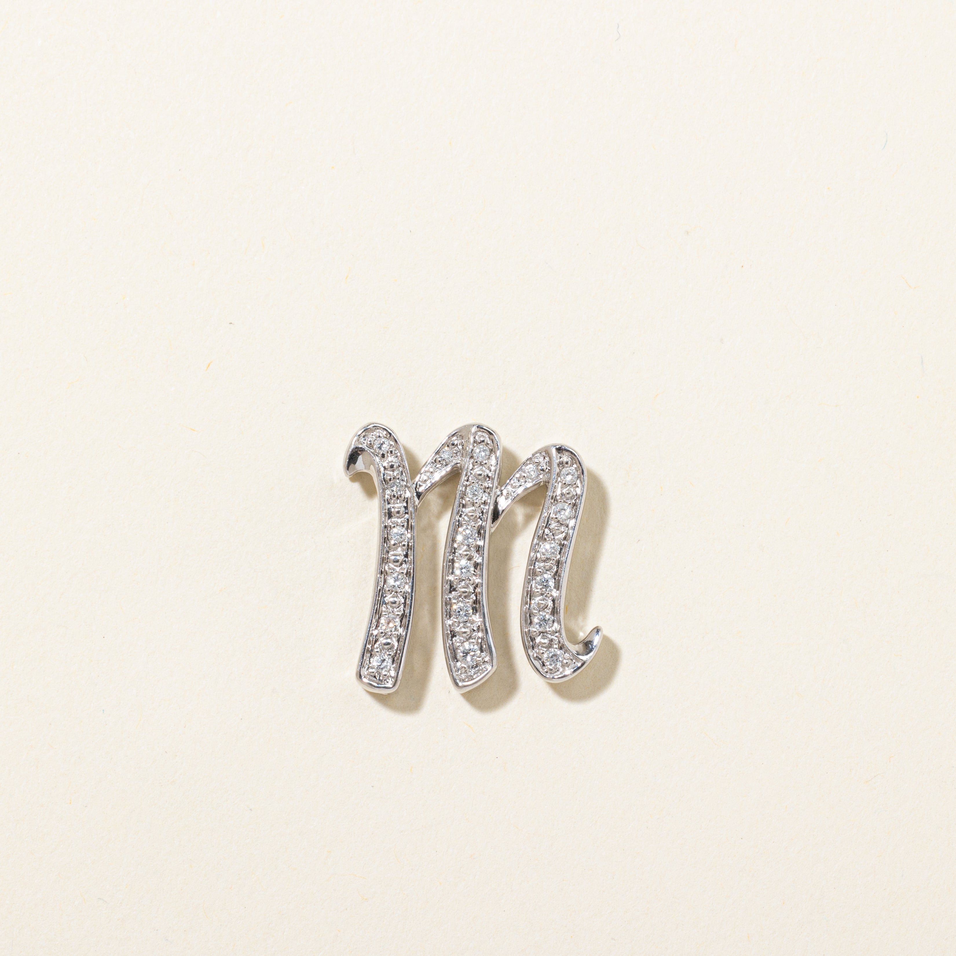 Diamond "M" Initial Pendant | 0.18ctw