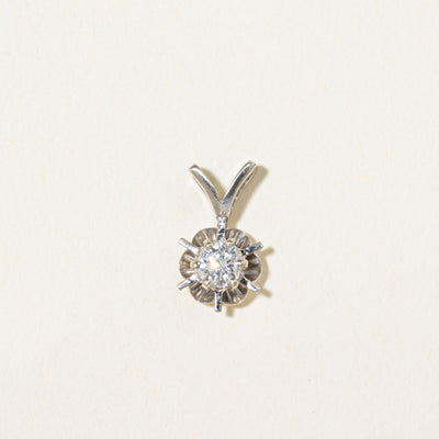 Solitaire Belcher Set Diamond Pendant | 0.21ct