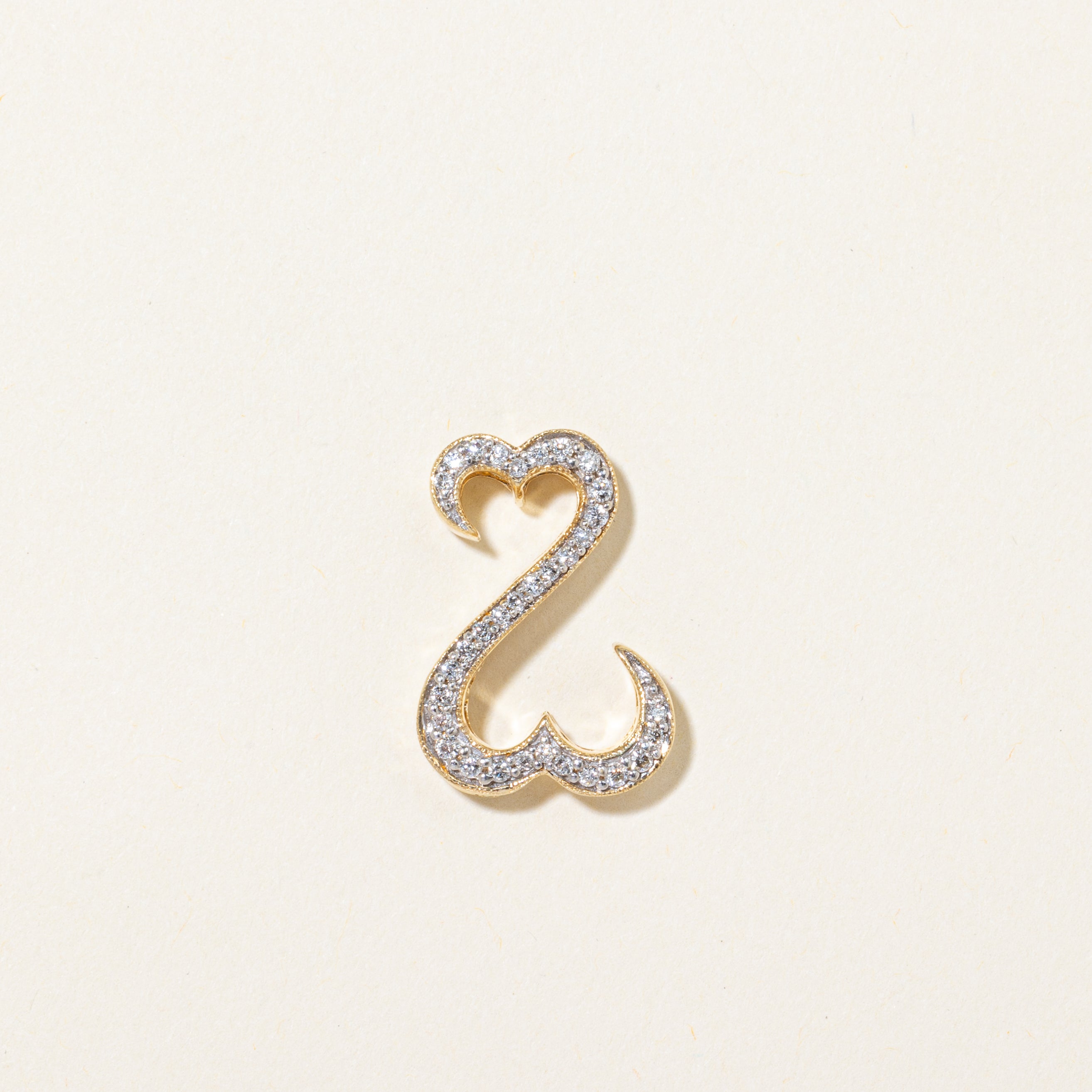 Diamond Open Double Heart Pendant | 0.28ctw