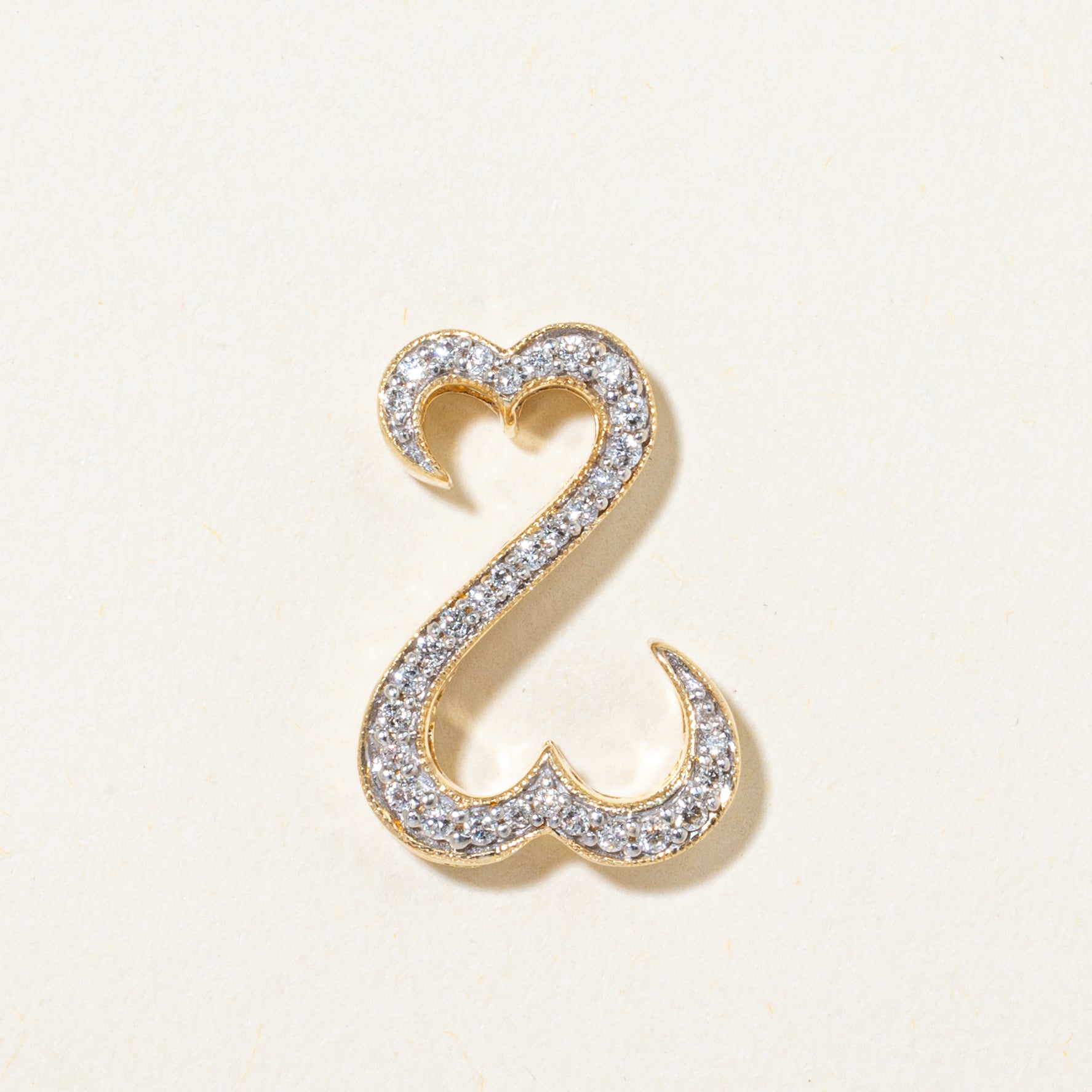 Diamond Open Double Heart Pendant | 0.28ctw